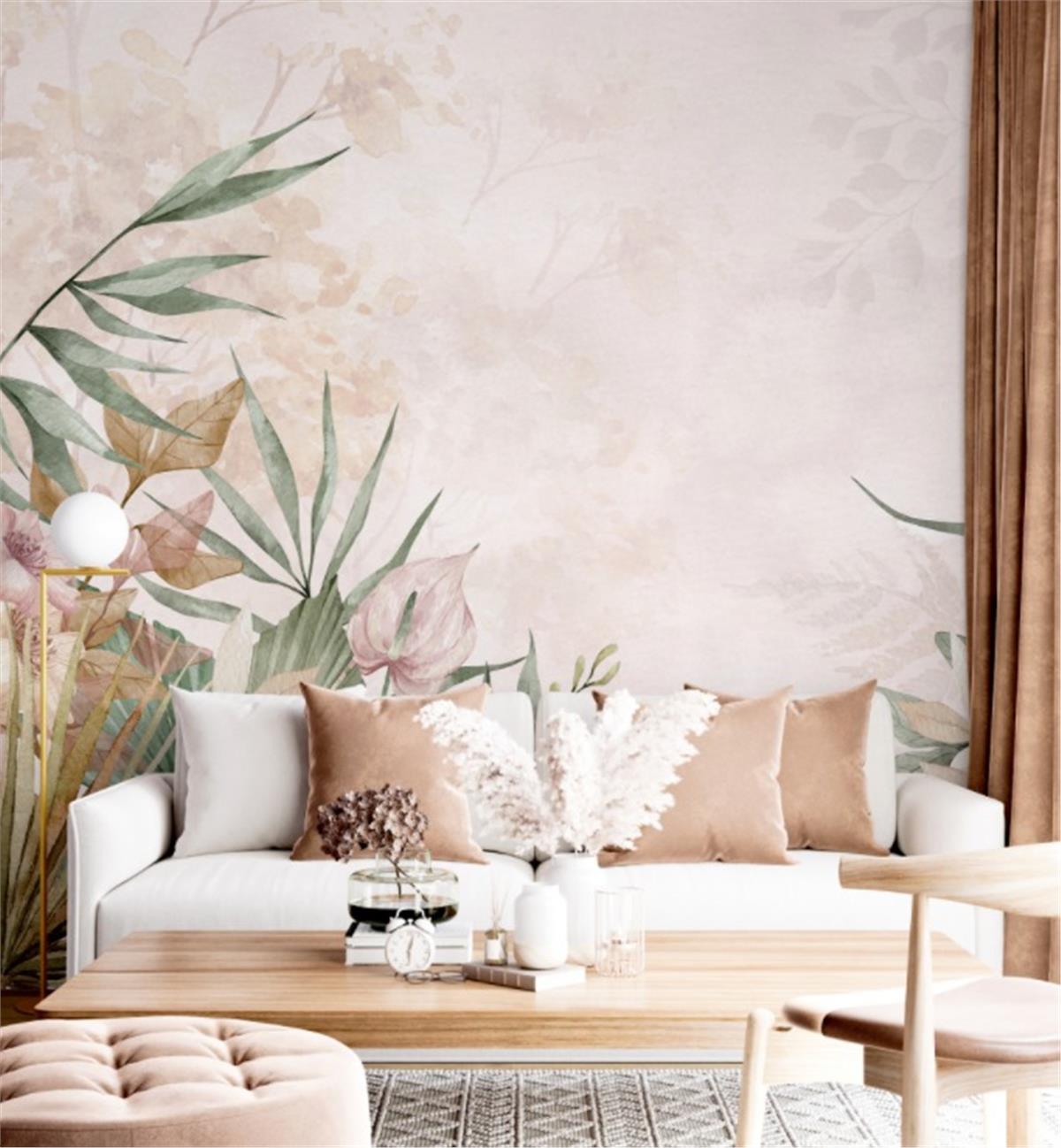 Retro ÇiçekRetro Çiçek Duvar Kağıdı