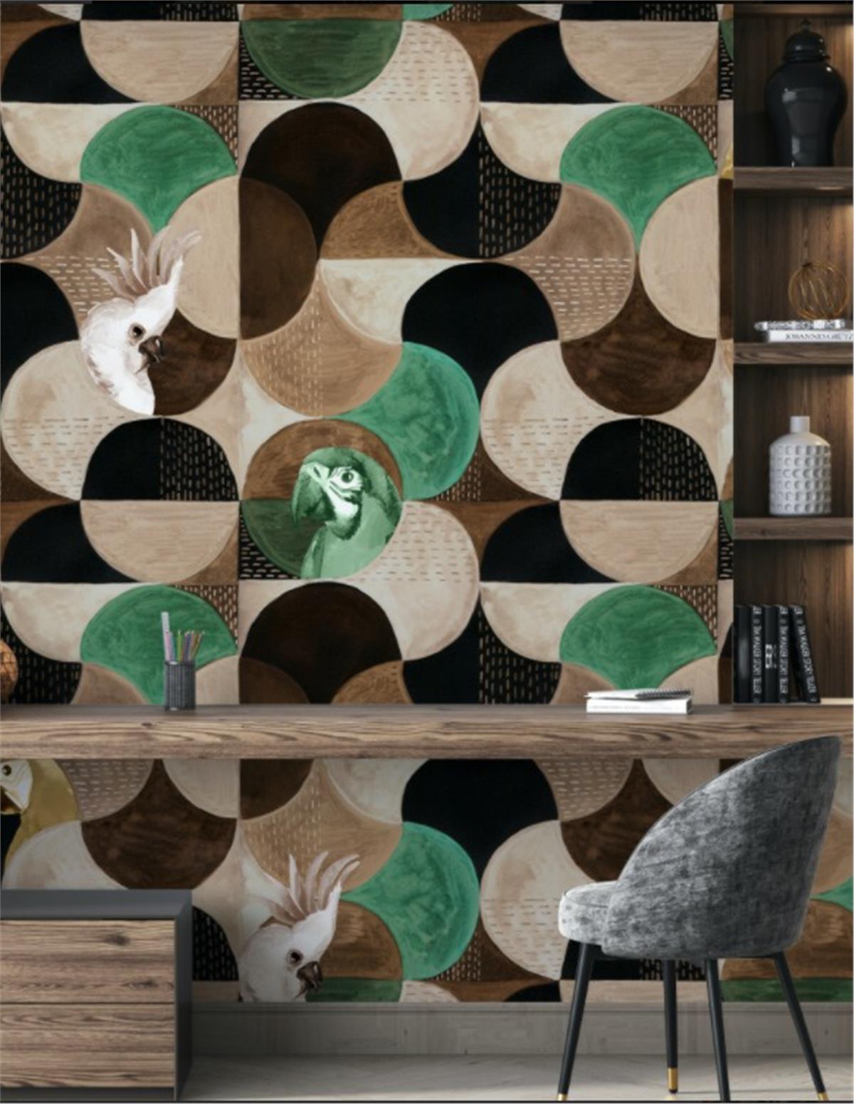 Retro ÇiçekRetro Çiçek Duvar Kağıdı