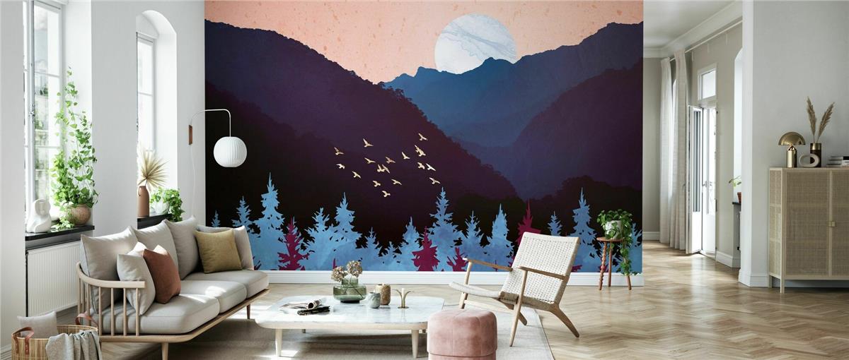 Retro ÇiçekRetro Çiçek Duvar Kağıdı