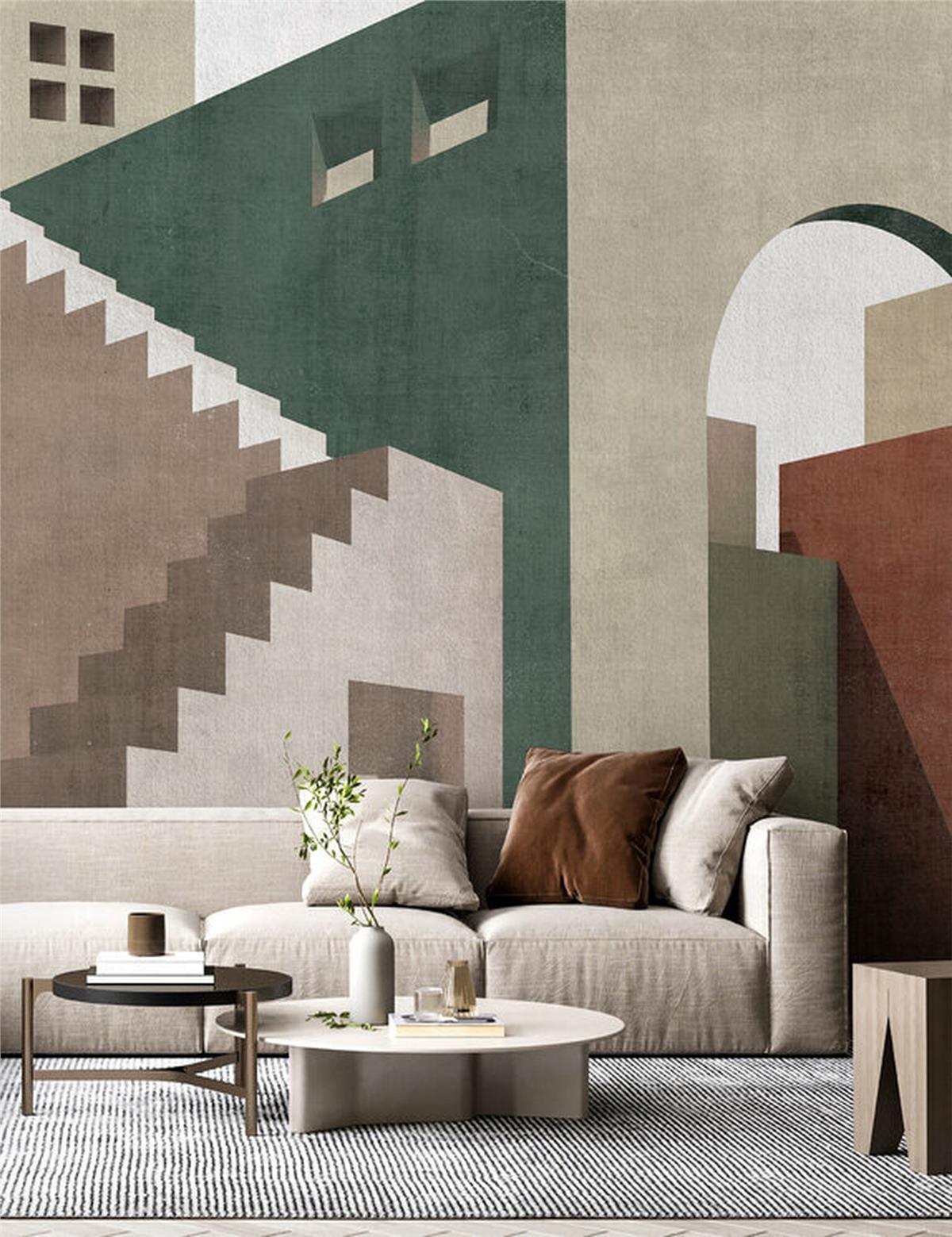 Retro ÇiçekRetro Çiçek Duvar Kağıdı