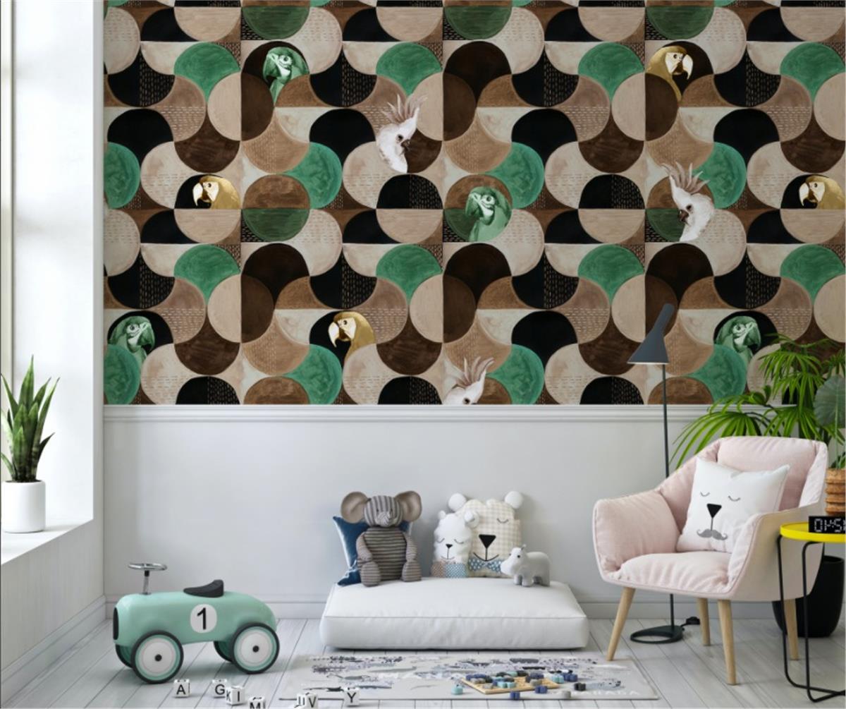 Retro ÇiçekRetro Çiçek Duvar Kağıdı