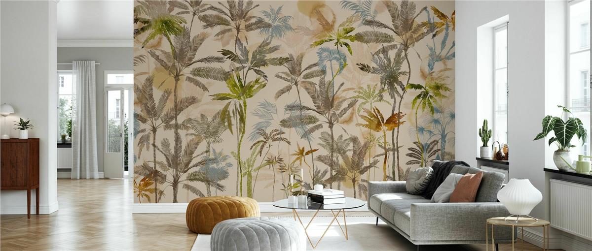 Retro ÇiçekRetro Çiçek Duvar Kağıdı