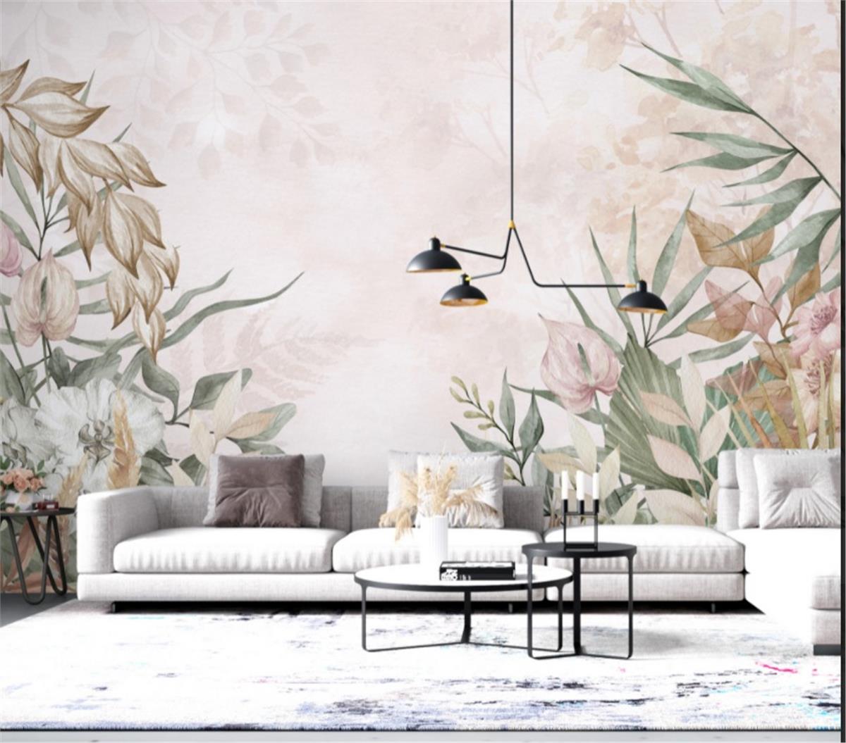 Retro ÇiçekRetro Çiçek Duvar Kağıdı