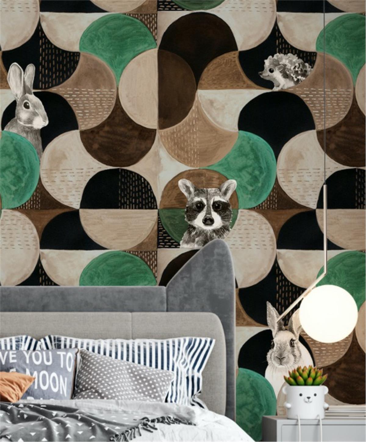 Retro ÇiçekRetro Çiçek Duvar Kağıdı