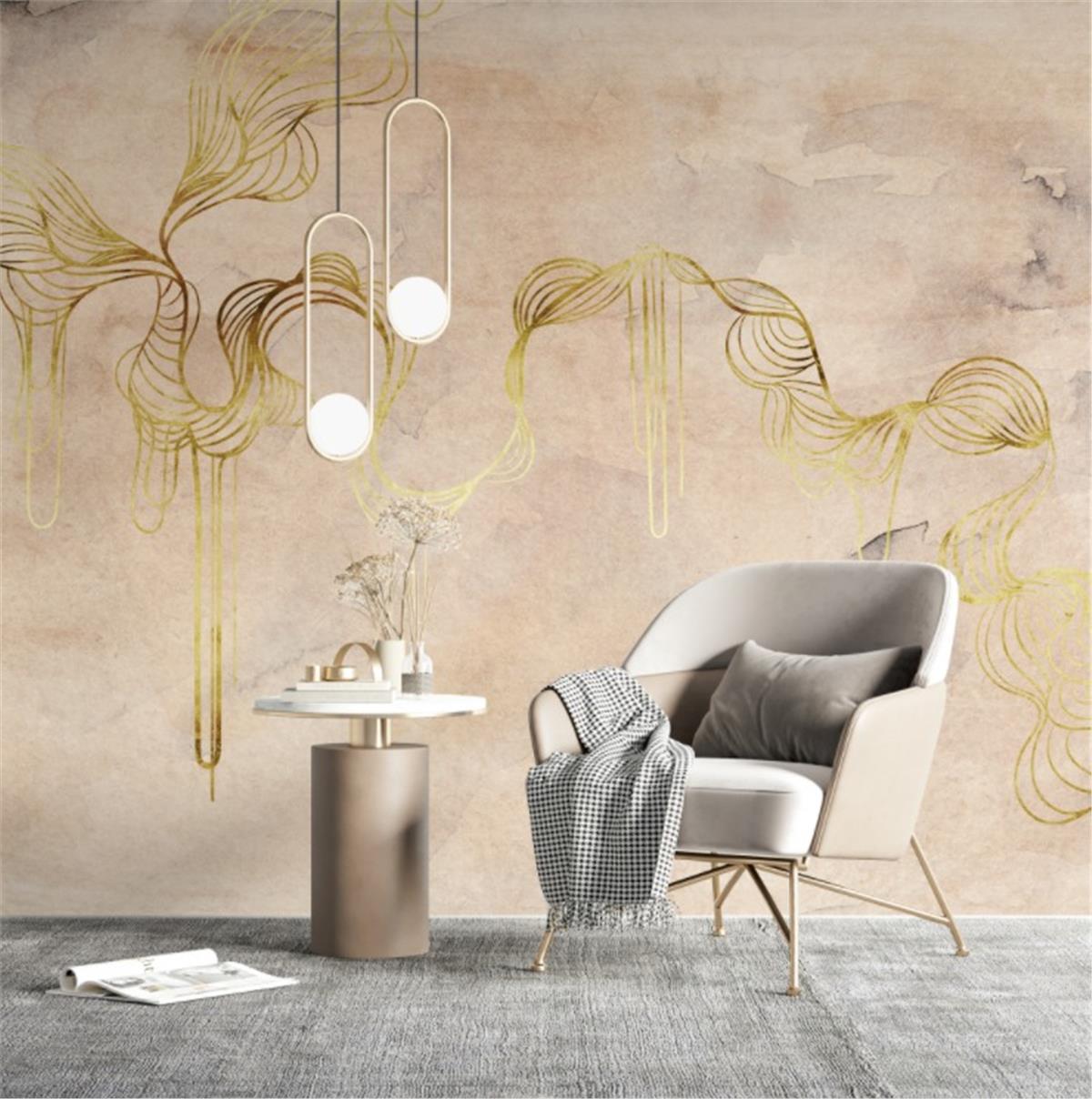 Retro ÇiçekRetro Çiçek Duvar Kağıdı