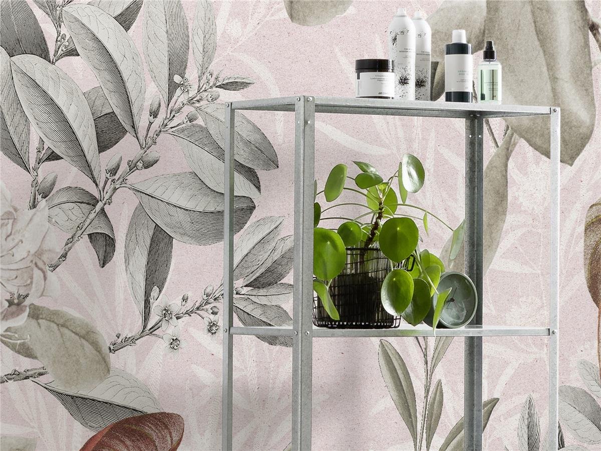 Retro ÇiçekRetro Çiçek Duvar Kağıdı