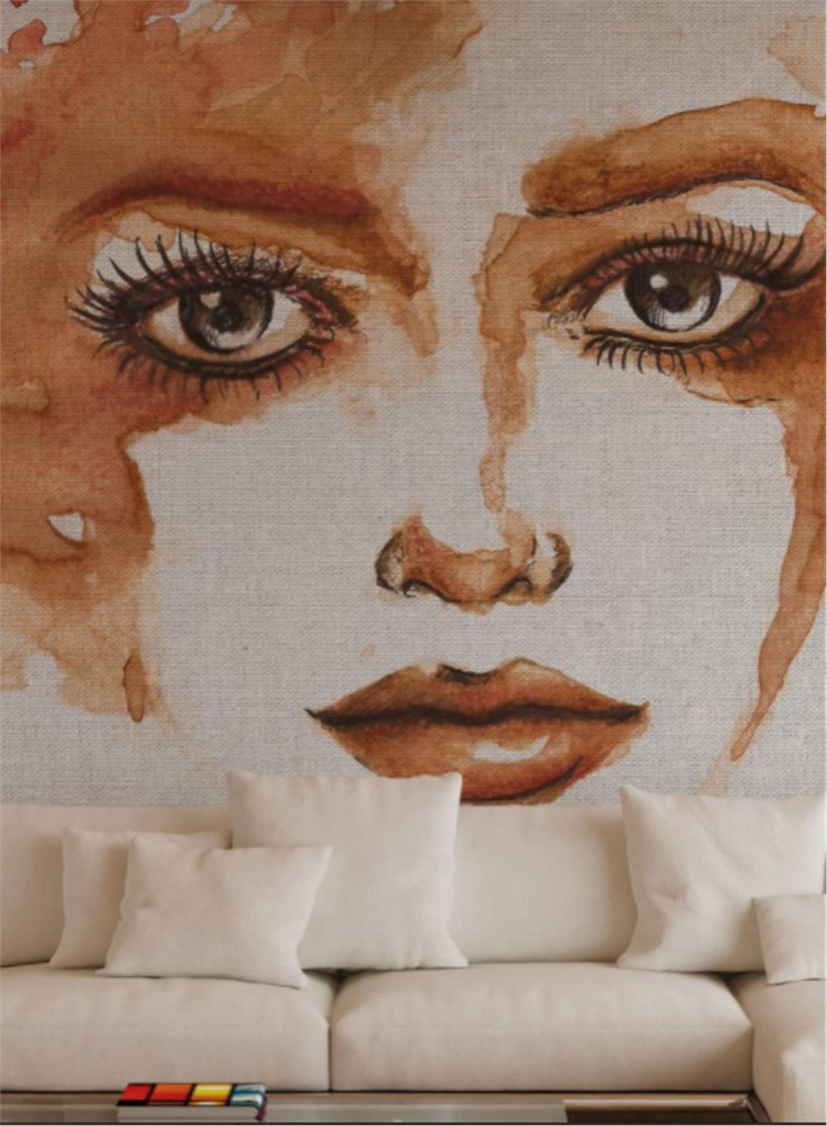 Retro ÇiçekRetro Çiçek Duvar Kağıdı