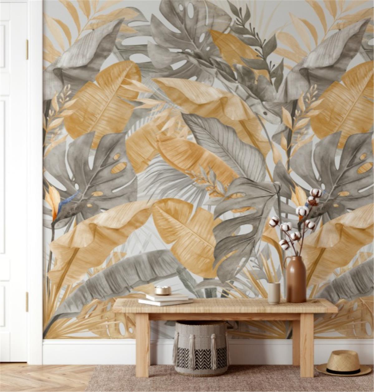 Retro ÇiçekRetro Çiçek Duvar Kağıdı