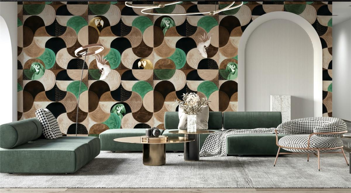 Retro ÇiçekRetro Çiçek Duvar Kağıdı