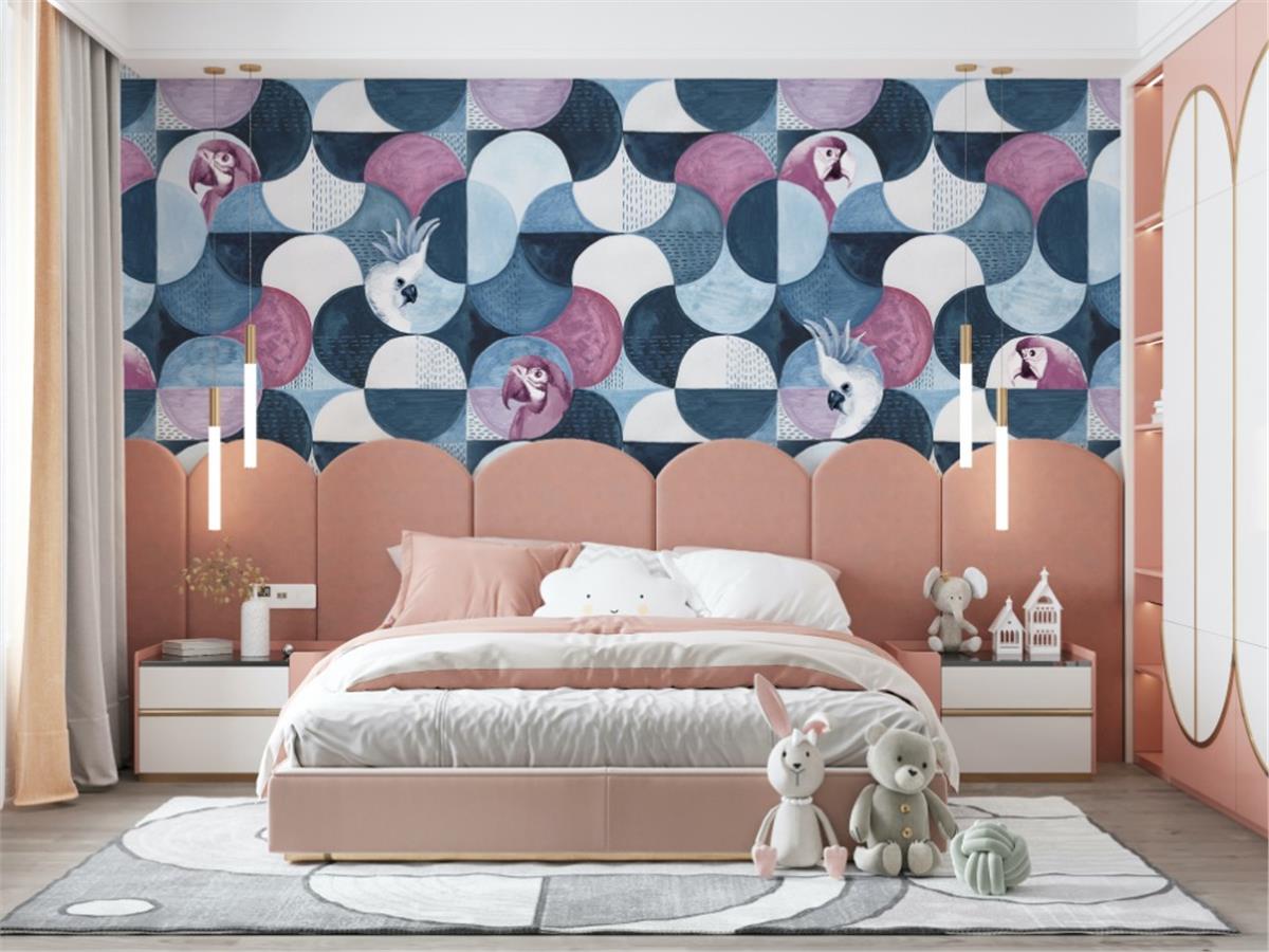 Retro ÇiçekRetro Çiçek Duvar Kağıdı