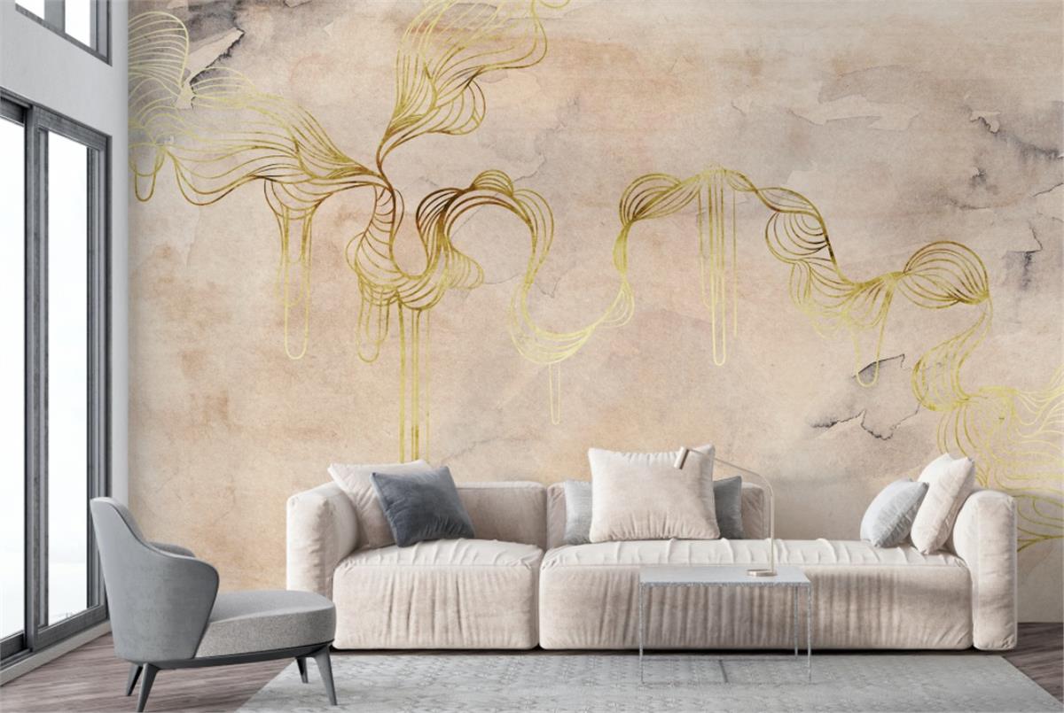 Retro ÇiçekRetro Çiçek Duvar Kağıdı