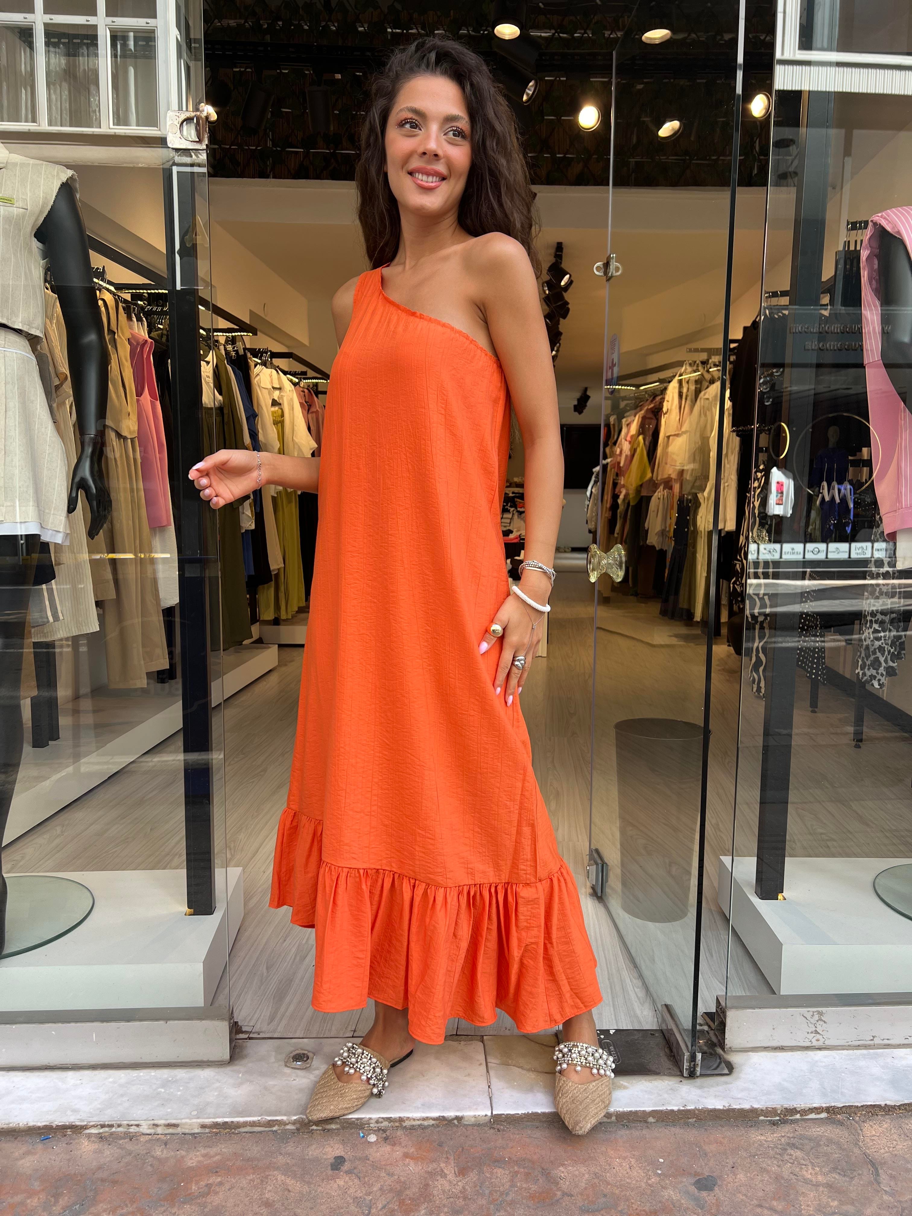 BB Q.Tek Omuz Elbise-Truncu