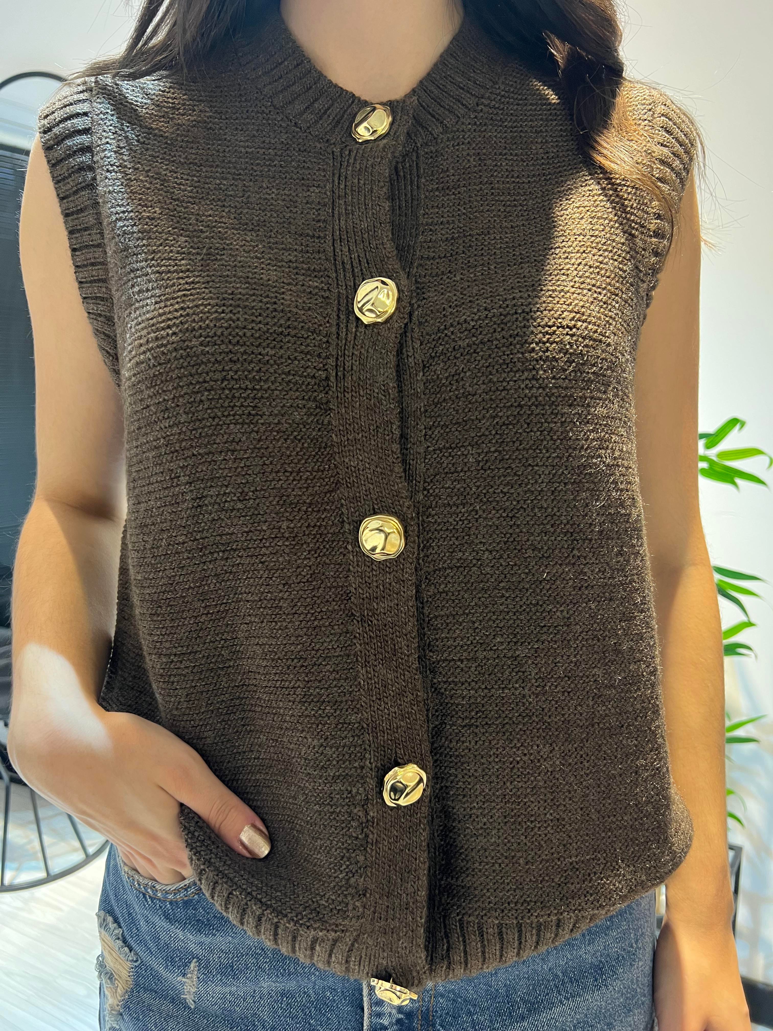 Key Triko Yelek-Kahve