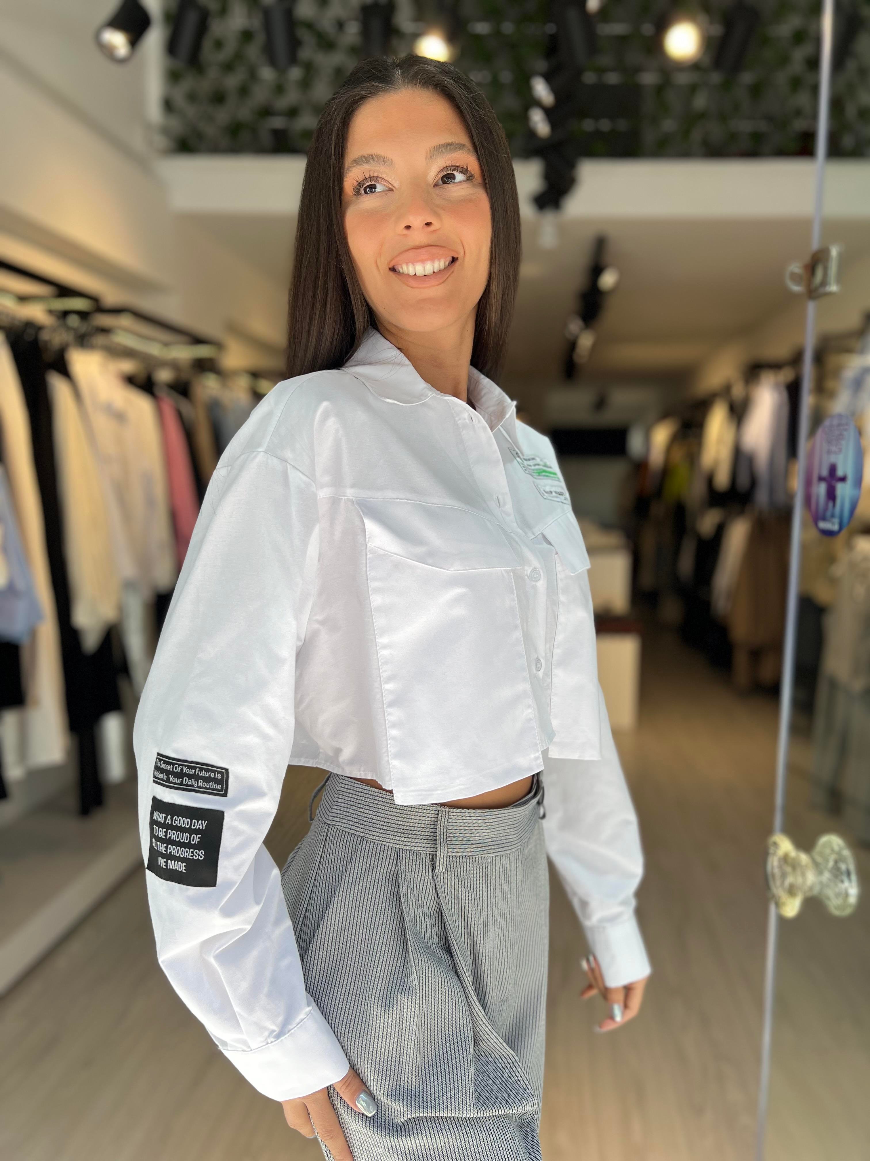 Q.Croop Gömlek-Beyaz