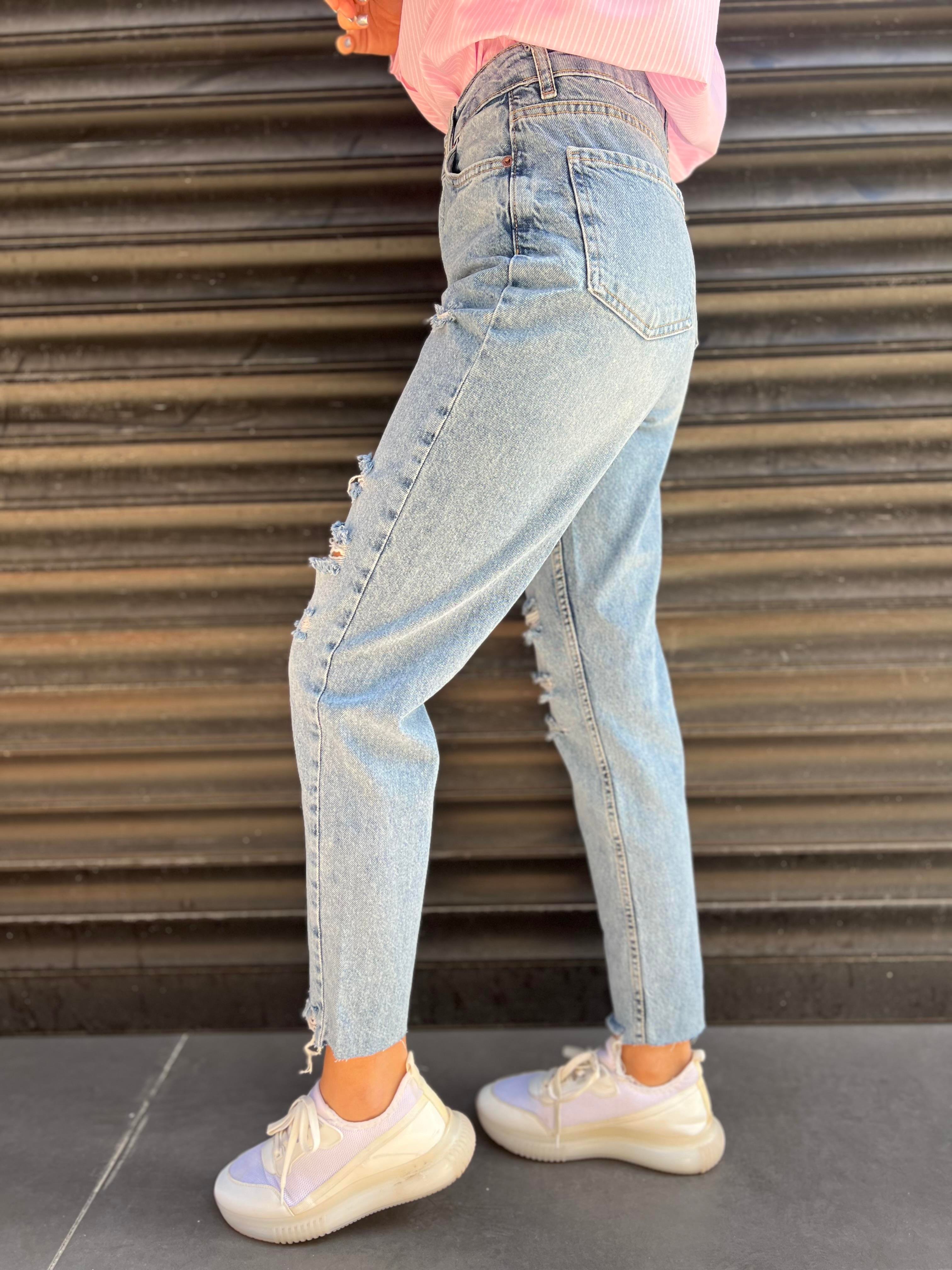 Ut.Yırtık Jean -Mavi