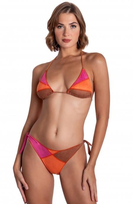 DAINETTO PATCHWORK PADDED TRIANGLE BIKINI