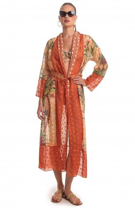 Safari Long Kimono