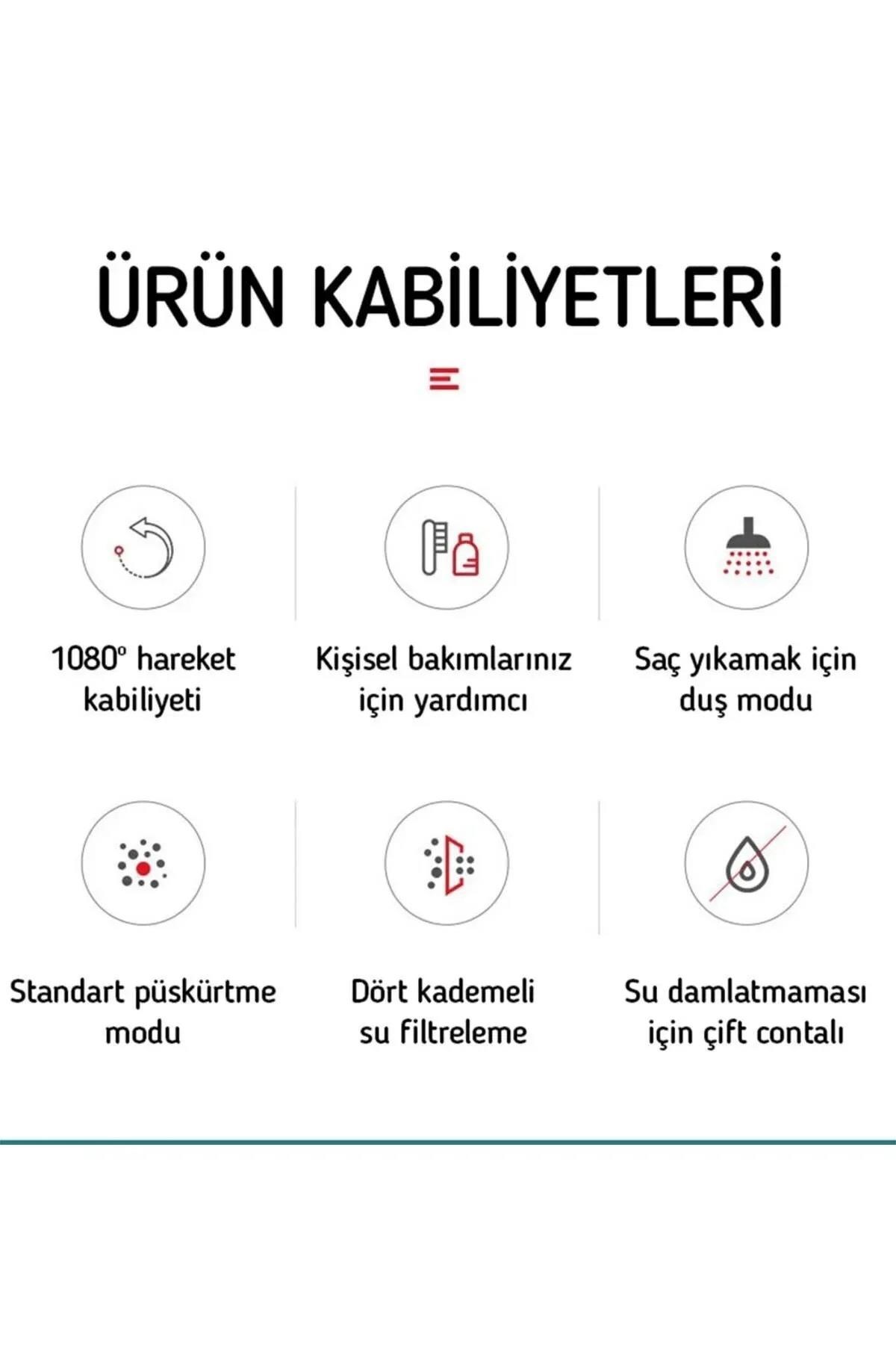 1080 Derece Dönebilen Robotik Kol Musluk Başlığı - Musluk Uzatma Aparatı - Banyo Mutfak Musluğu