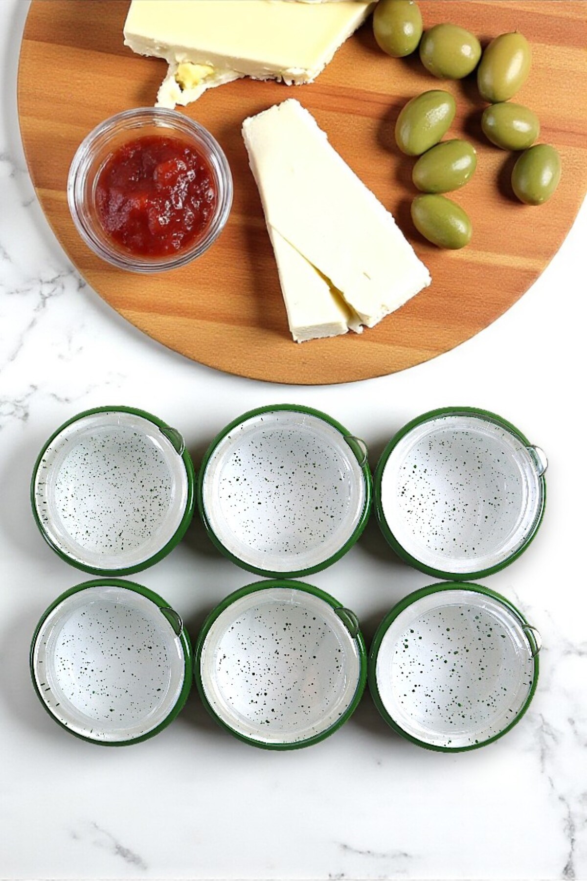 12 Parça 6 lı Emaye Kapaklı Kahvaltı Seti, Kahvaltı Tabağı, Sunum, Zeytin, Reçellik, Peynir Tabağı, Hediye, Çeyiz