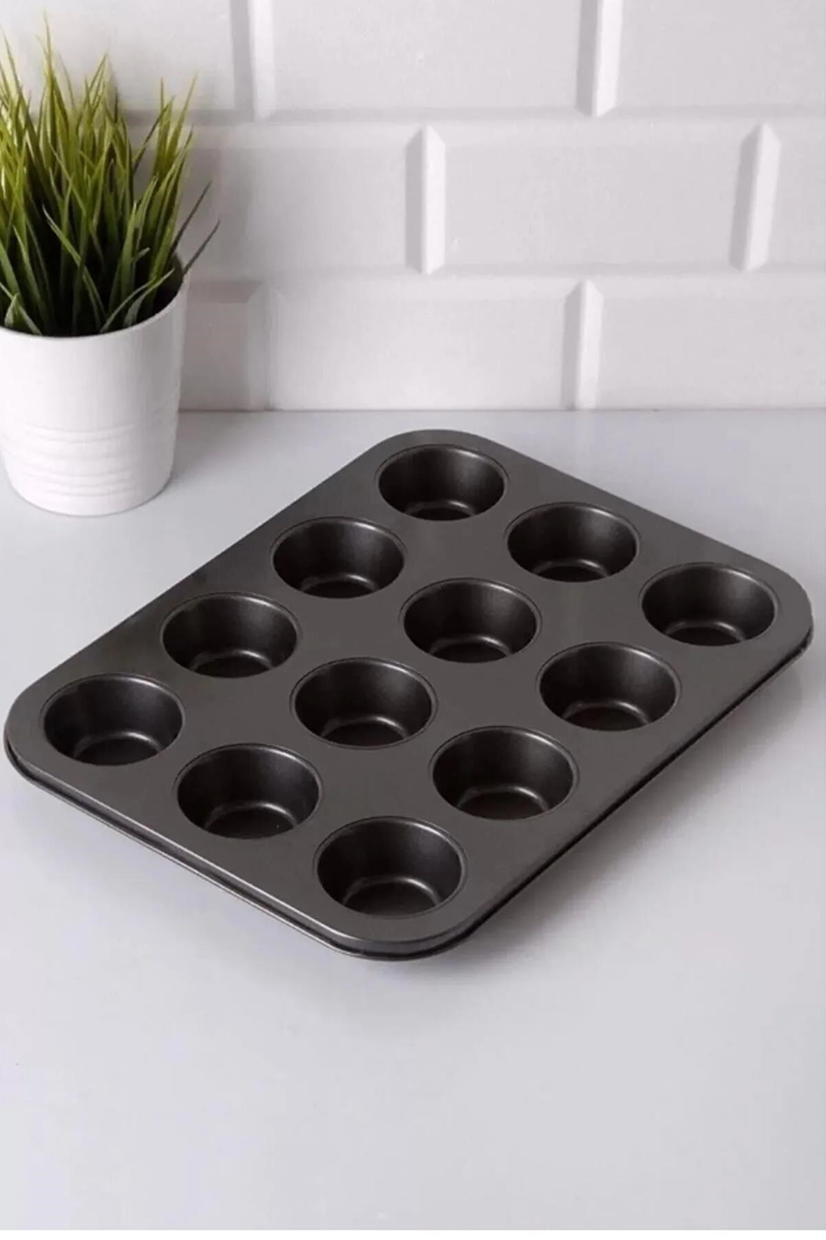 12'li Muffin Kek kalıbı , Cupcake - Browni Kabı Kalıbı