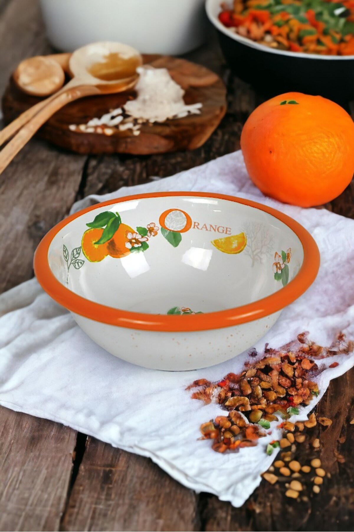 13 No Emaye Kase,  Tabak, Çeyiz, Çukur Tabak, Çorba Kase, Mama Tabağı 13 Cm