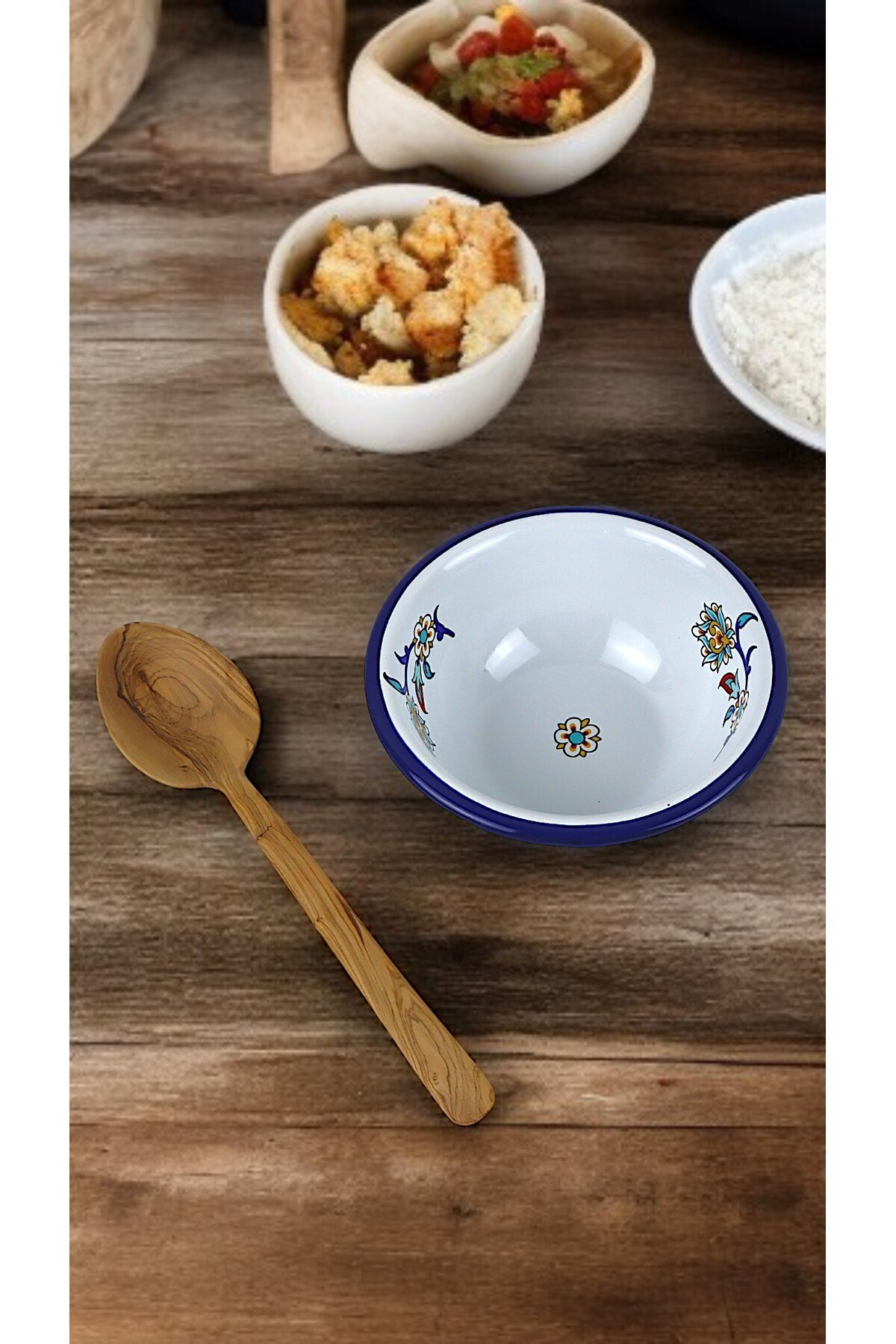 13 No Emaye Kase, Tabak, Çeyiz, Çukur Tabak, Çorba Kase, Mama Tabağı 13 Cm