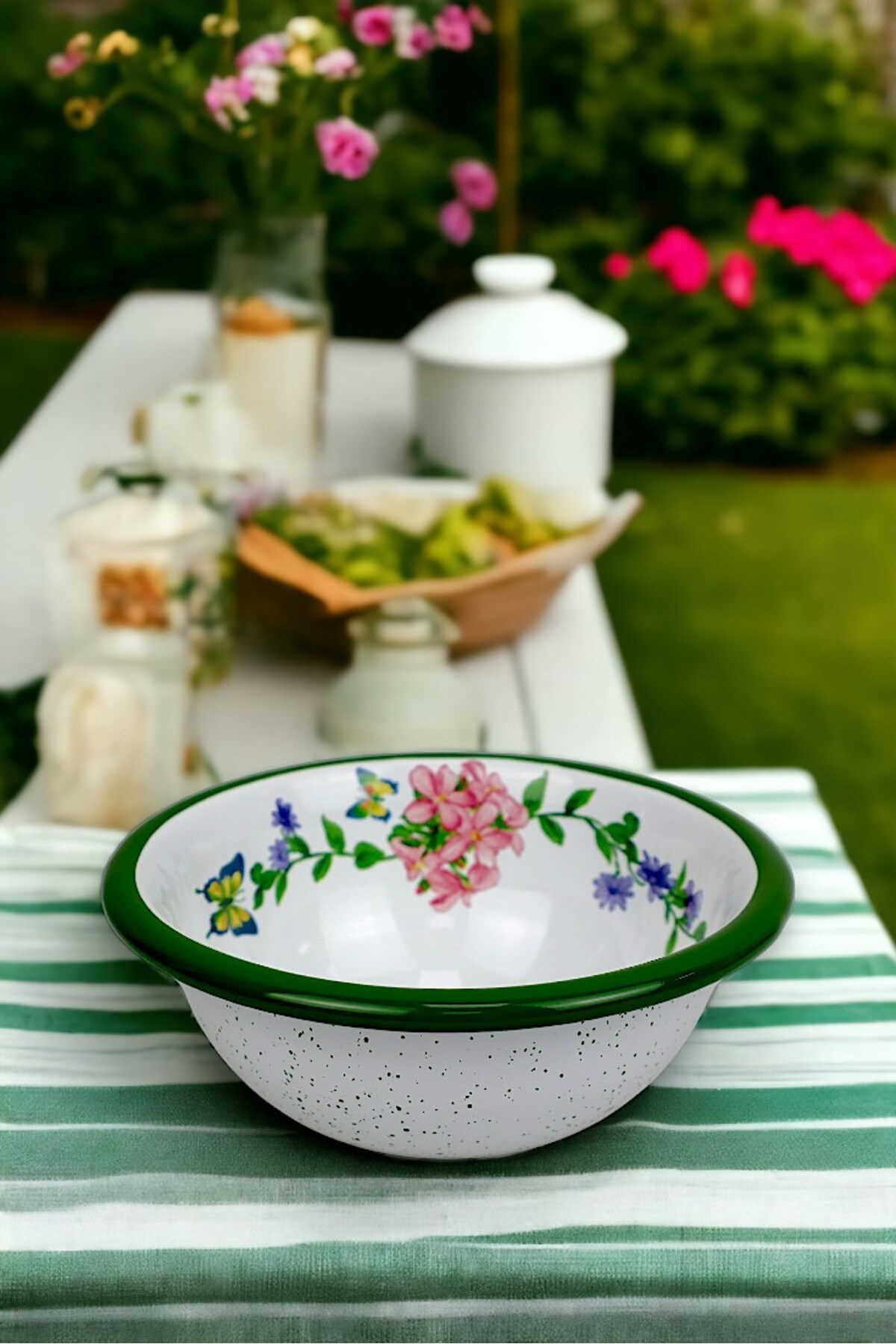 13 No Emaye Kase,  Tabak, Çeyiz, Çukur Tabak, Çorba Kase, Mama Tabağı 13 Cm