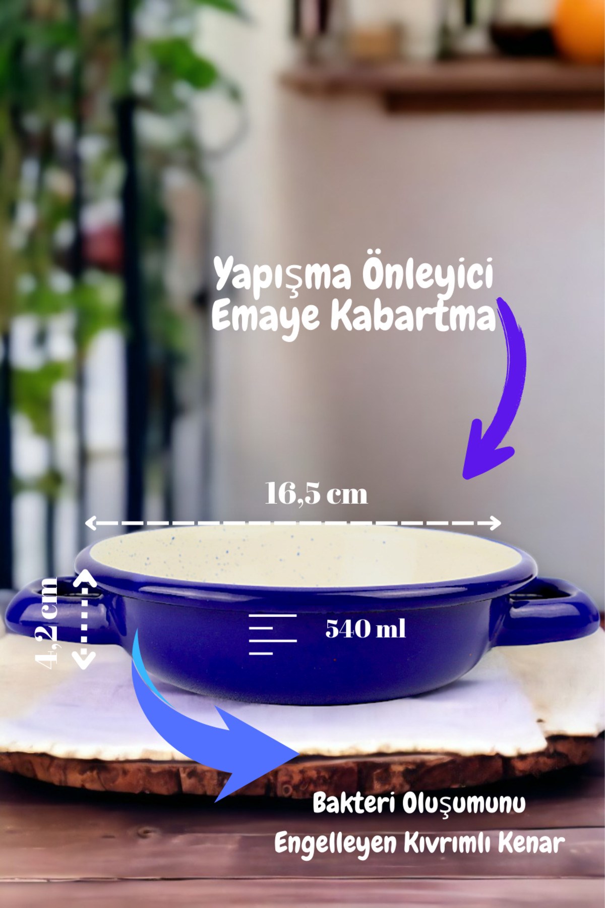 16 No Emaye Sahan, Servis, Yemek Kamp, Piknik, Çeyiz