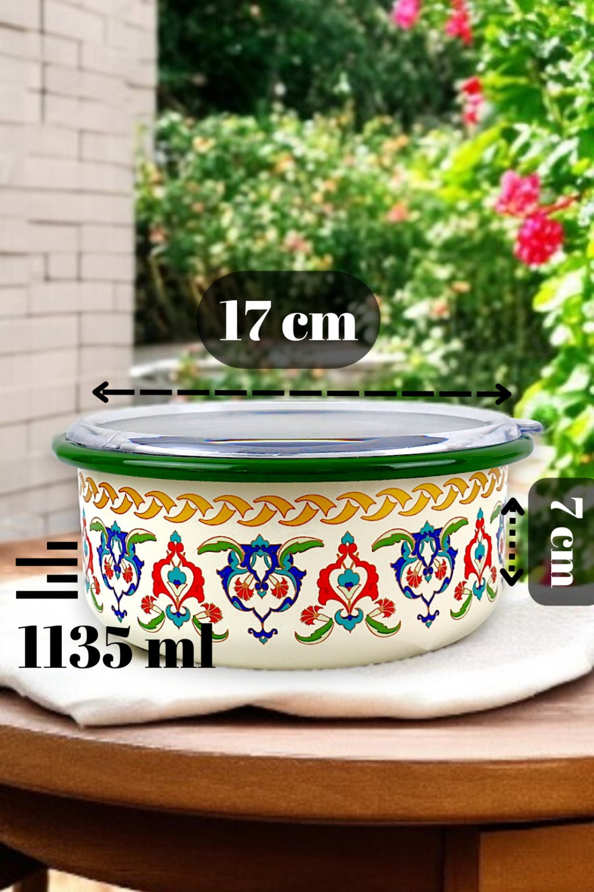 16 No Emaye Saklama Kabı