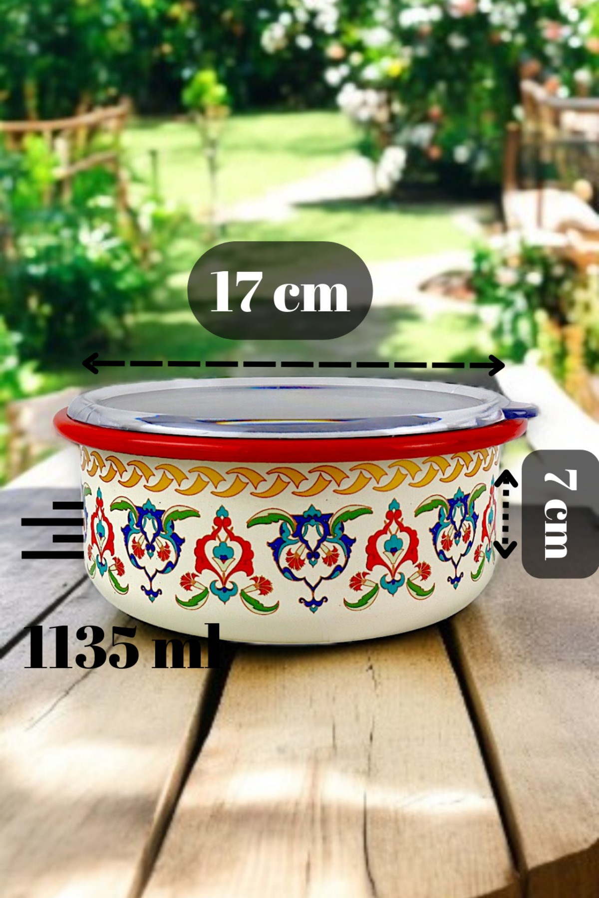 16 No Emaye Saklama Kabı