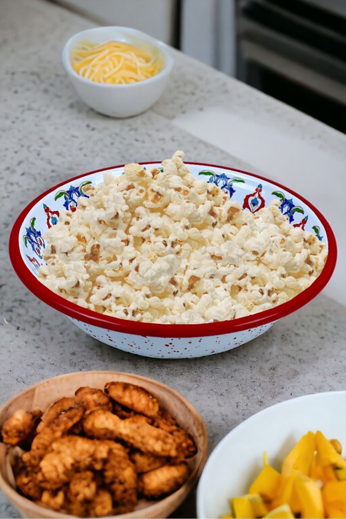 20 Cm Emaye Kase Tabak, Çukur Tabak, Salata Tabak, Cips Tabak