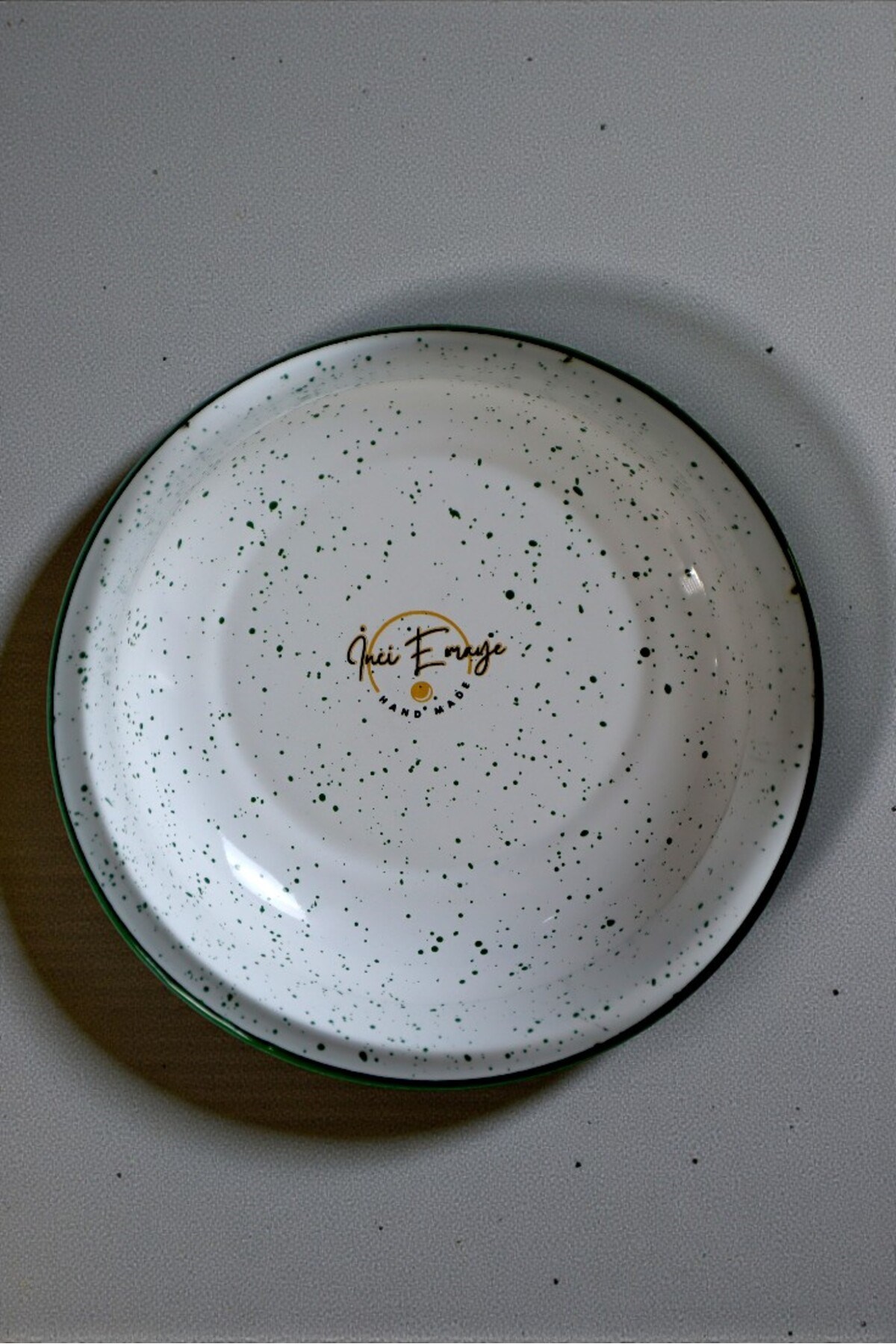 20 Cm Emaye Kase Tabak, Çukur Tabak, Salata Tabak, Cips Tabak