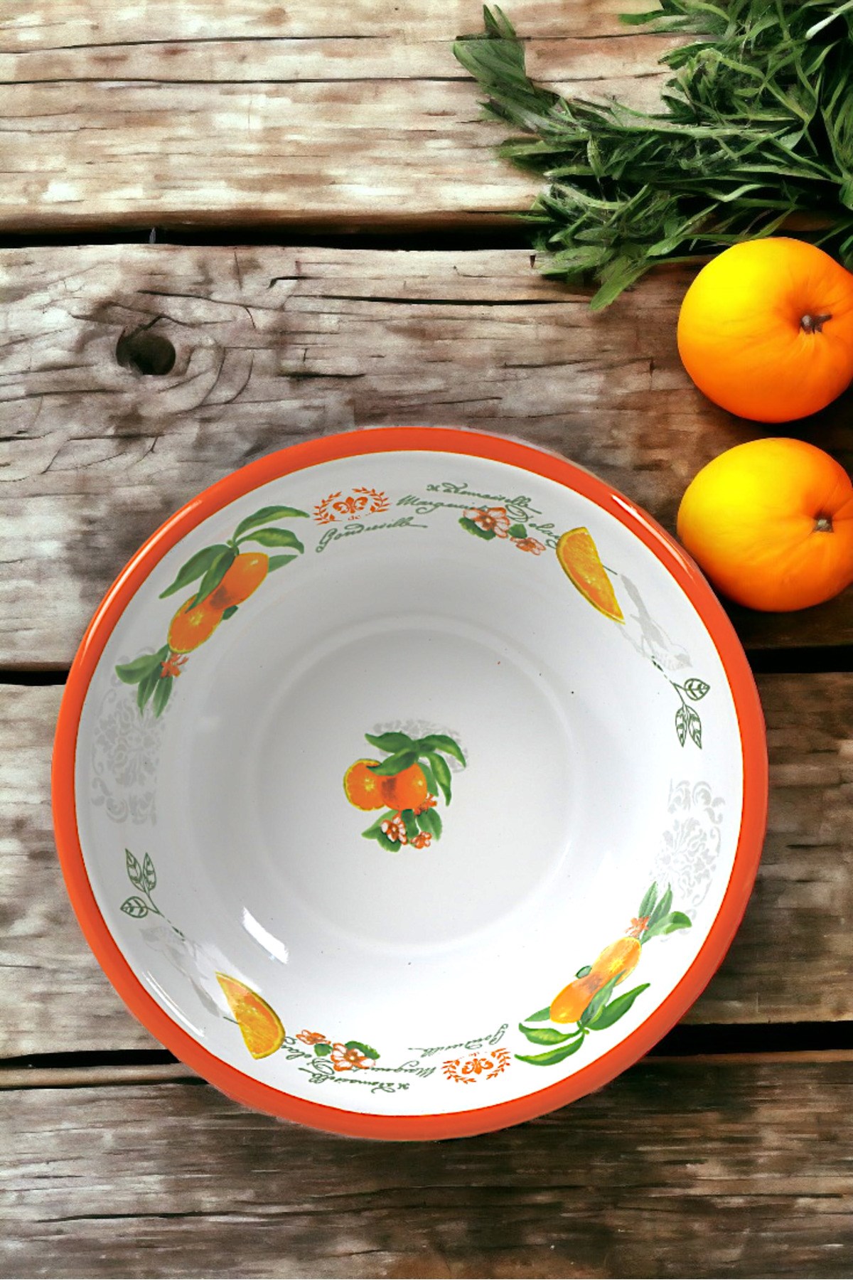 20 Cm Emaye Kase Tabak, Çukur Tabak, Salata Tabak, Cips Tabak