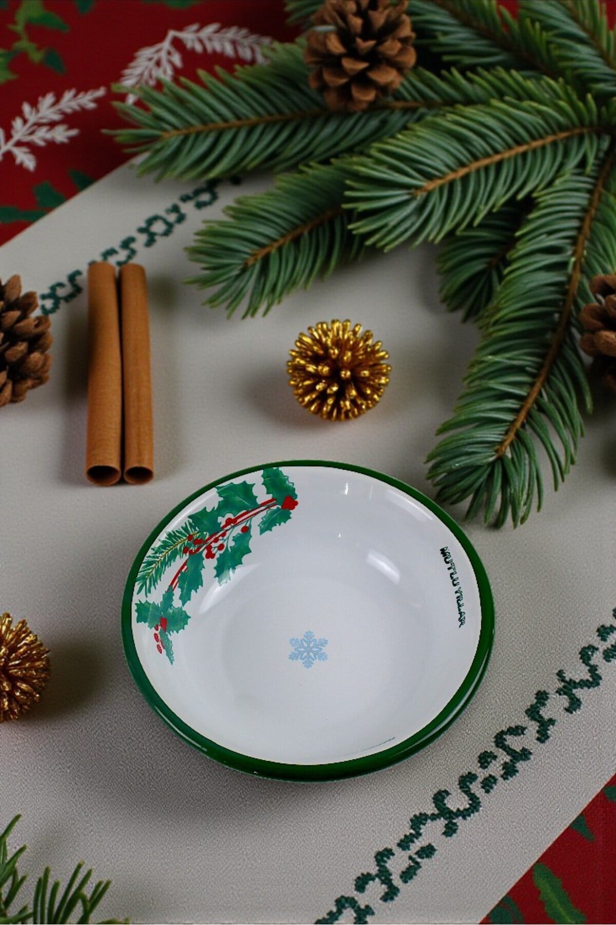 20 Cm Emaye Kase Tabak, Çukur Tabak, Salata Tabak, Cips Tabak