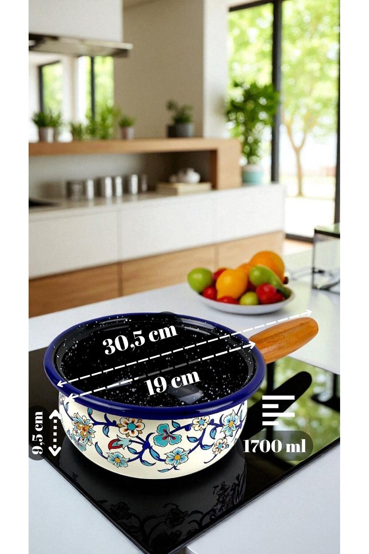 20 No 1.7 Lt.emaye Tencere, Servis, Yemek Kamp, Piknik, Çeyiz