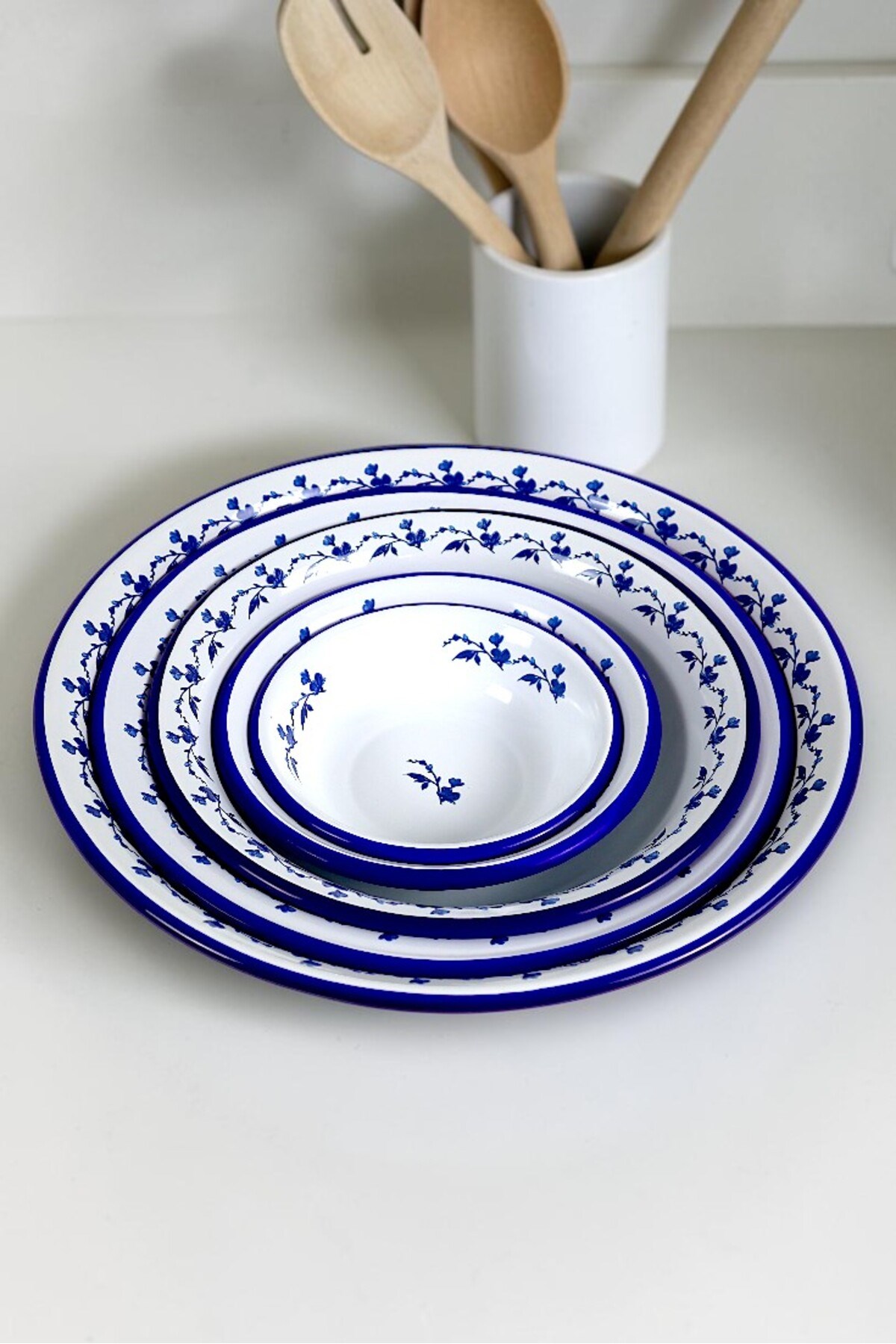 20cm-24cm-32 Cm-36 Cm-40 Cm 5 li Emaye Leğen Çırpma Ve Karıştırma Kabı, Hamur Leğeni,Meyvelik, Çeyiz