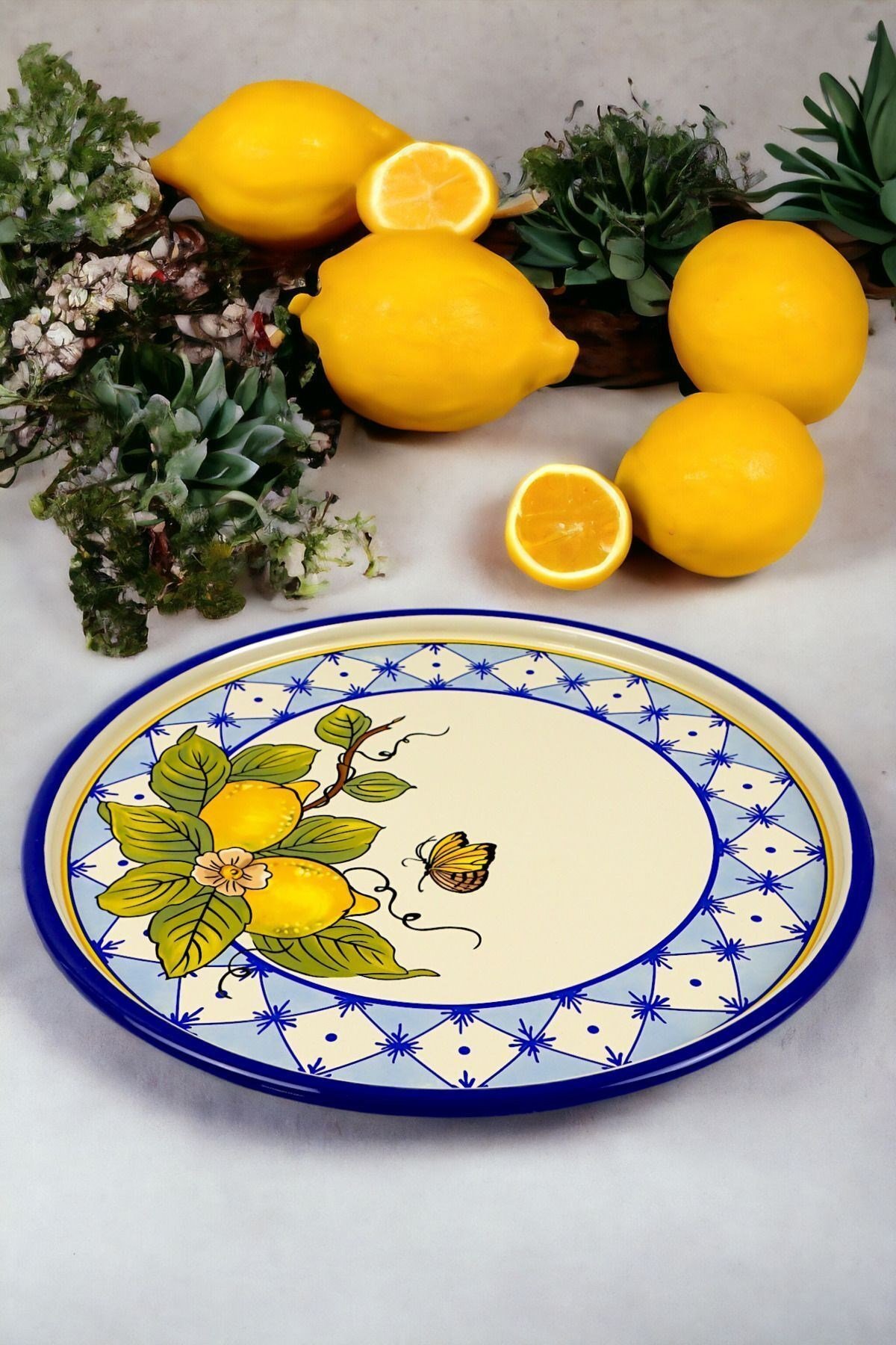 22 Cm Sunum Tepsisi Tek Kişilik Servis Tepsisi Kahve Tepsisi Tabağı Sunum Tabağı Servis Tabağı Çeyiz