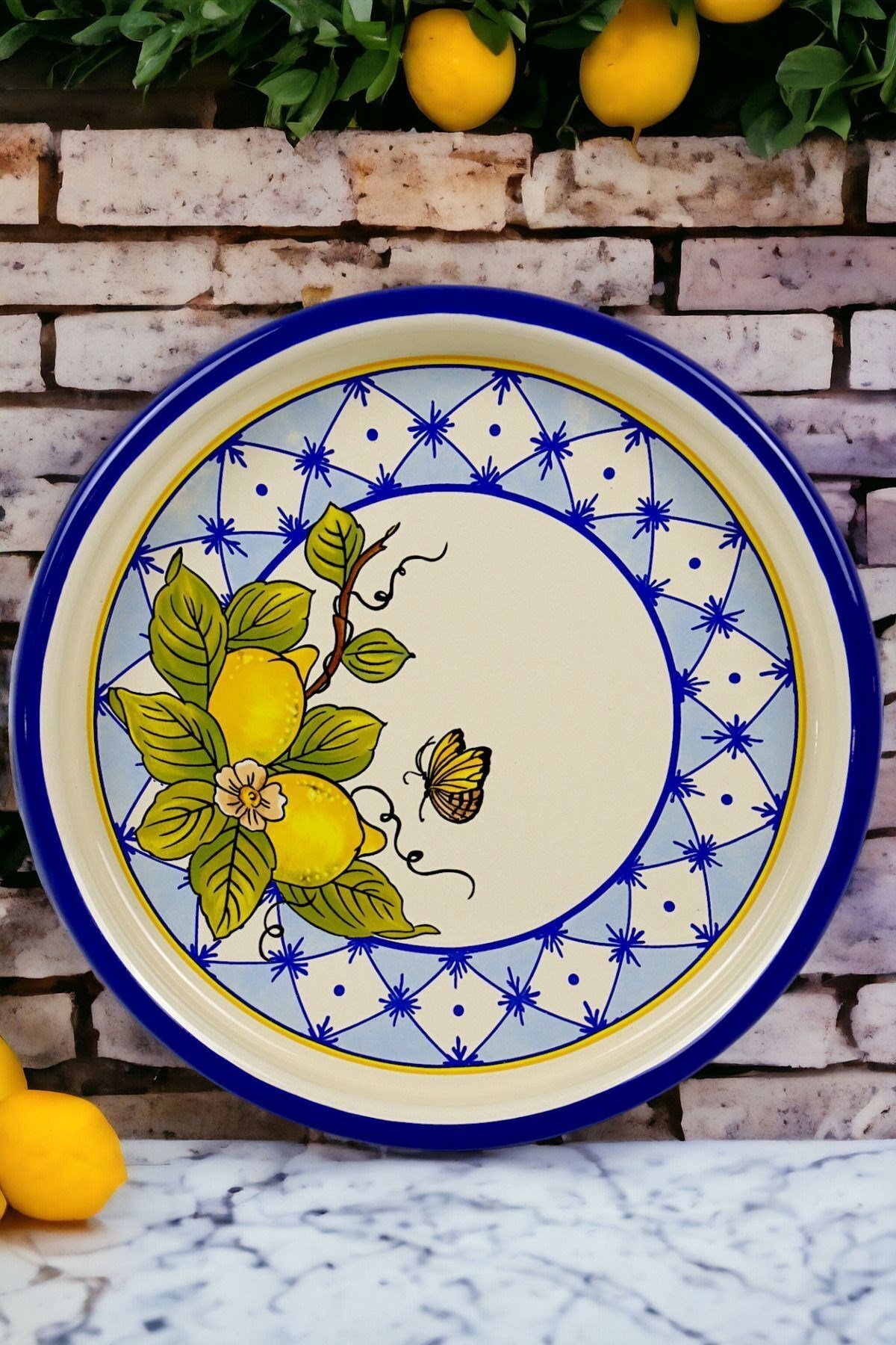 22 Cm Sunum Tepsisi Tek Kişilik Servis Tepsisi Kahve Tepsisi Tabağı Sunum Tabağı Servis Tabağı Çeyiz