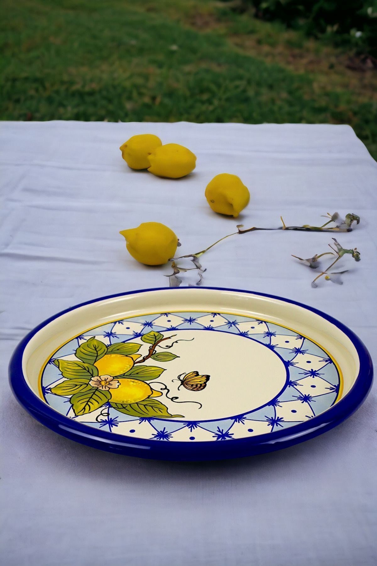 22 Cm Sunum Tepsisi Tek Kişilik Servis Tepsisi Kahve Tepsisi Tabağı Sunum Tabağı Servis Tabağı Çeyiz