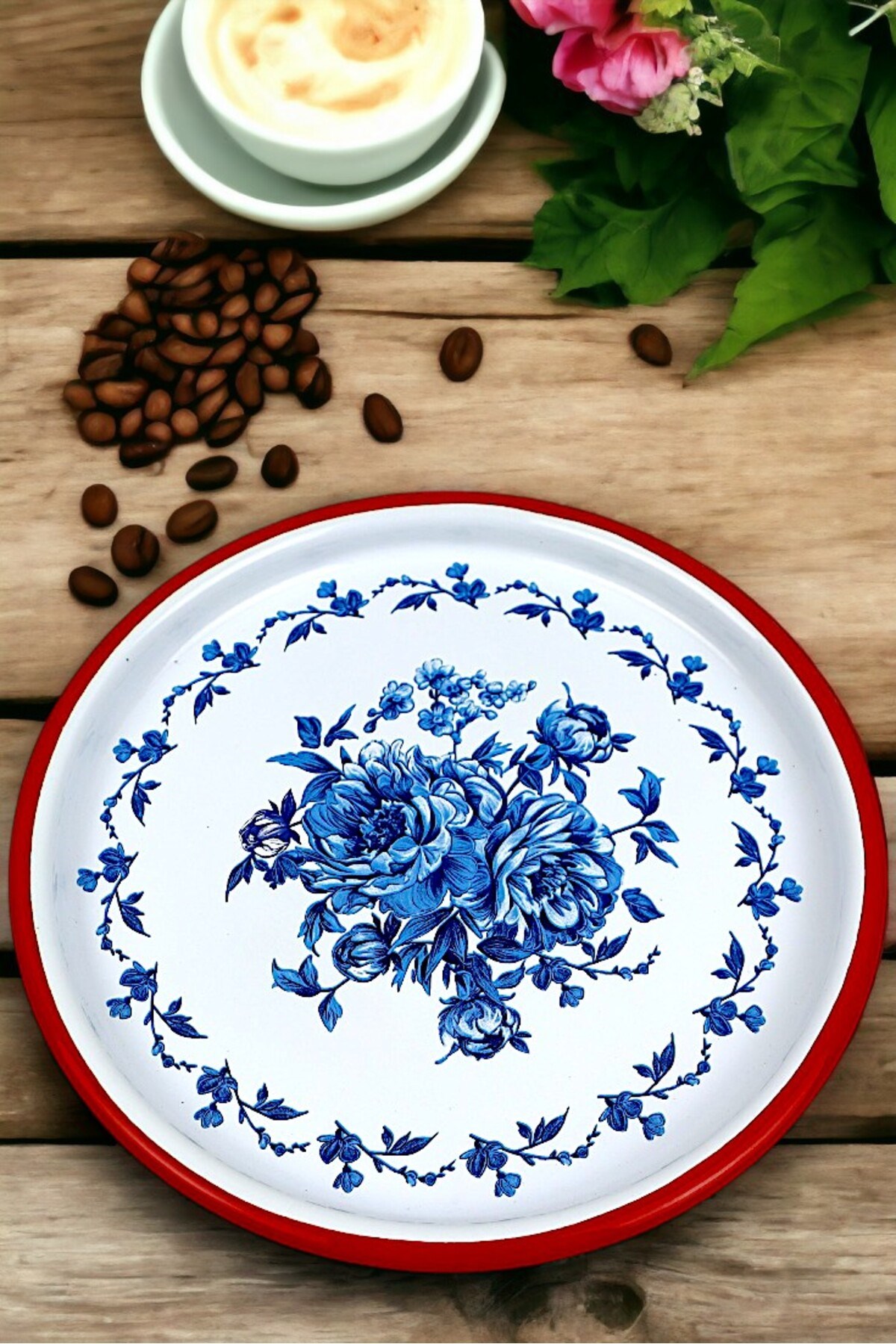 22 Cm Sunum Tepsisi Tek Kişilik Servis Tepsisi Kahve Tepsisi Tabağı Sunum Tabağı Servis Tabağı Çeyiz
