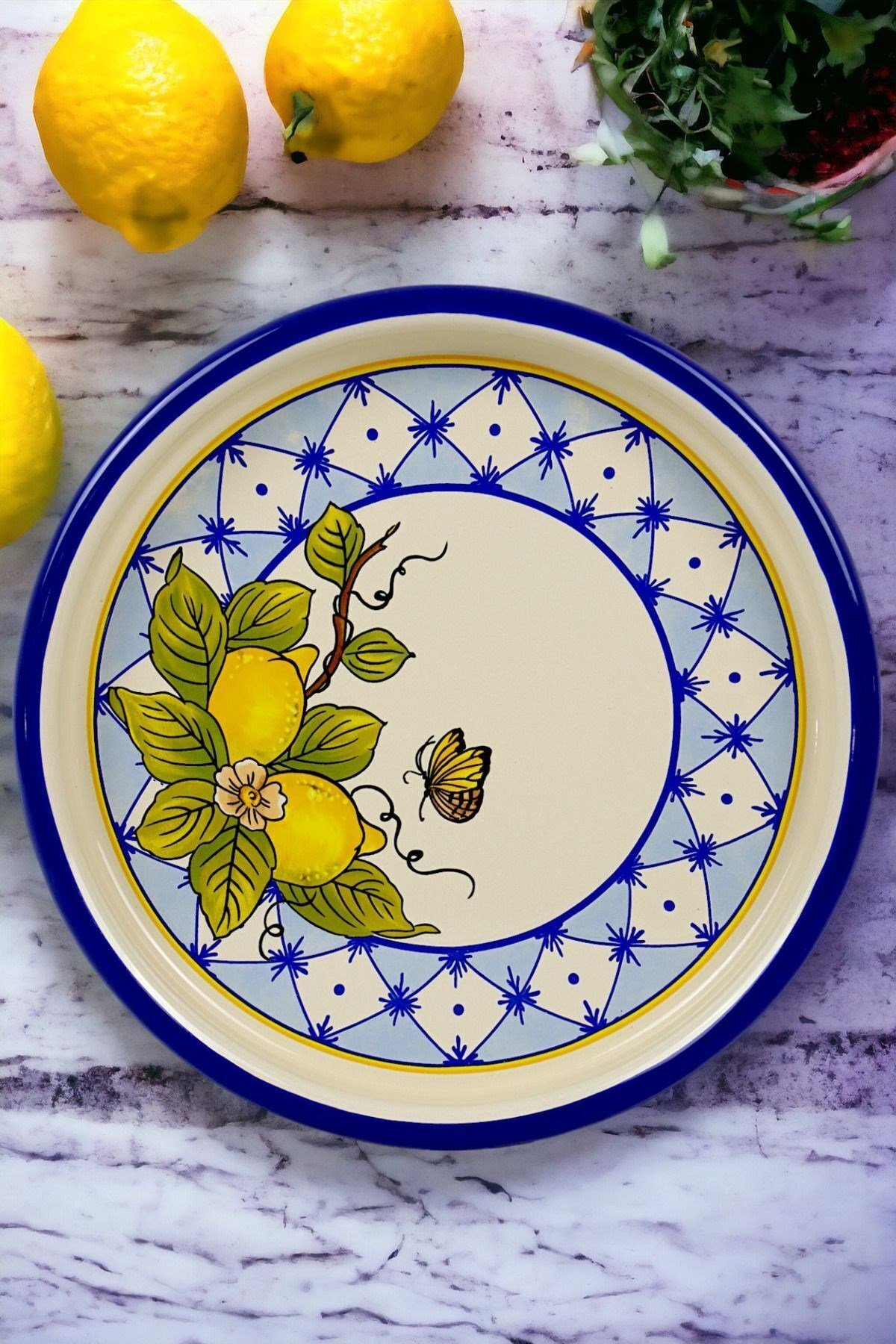 22 Cm Sunum Tepsisi Tek Kişilik Servis Tepsisi Kahve Tepsisi Tabağı Sunum Tabağı Servis Tabağı Çeyiz