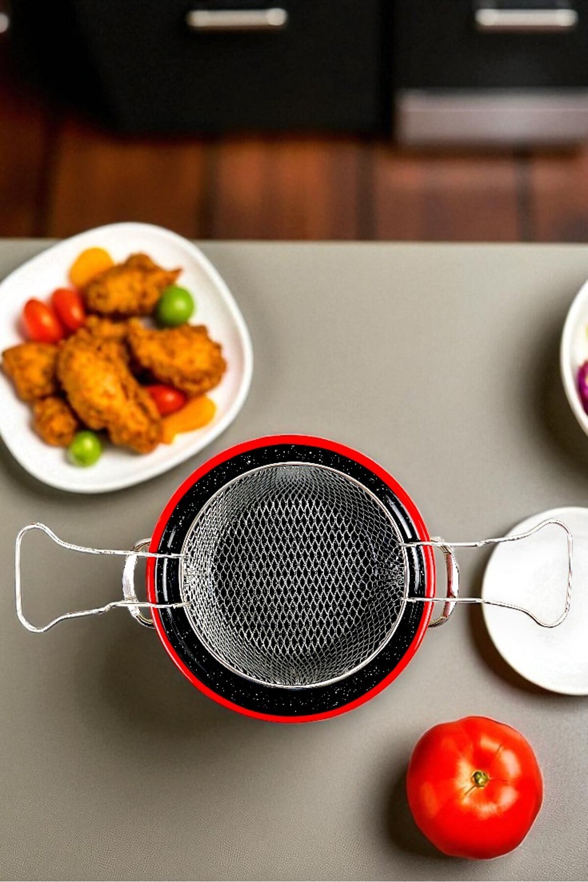22 No 3L Emaye Tencere&Fritöz, Servis, Yemek Kamp, Piknik, Çeyiz