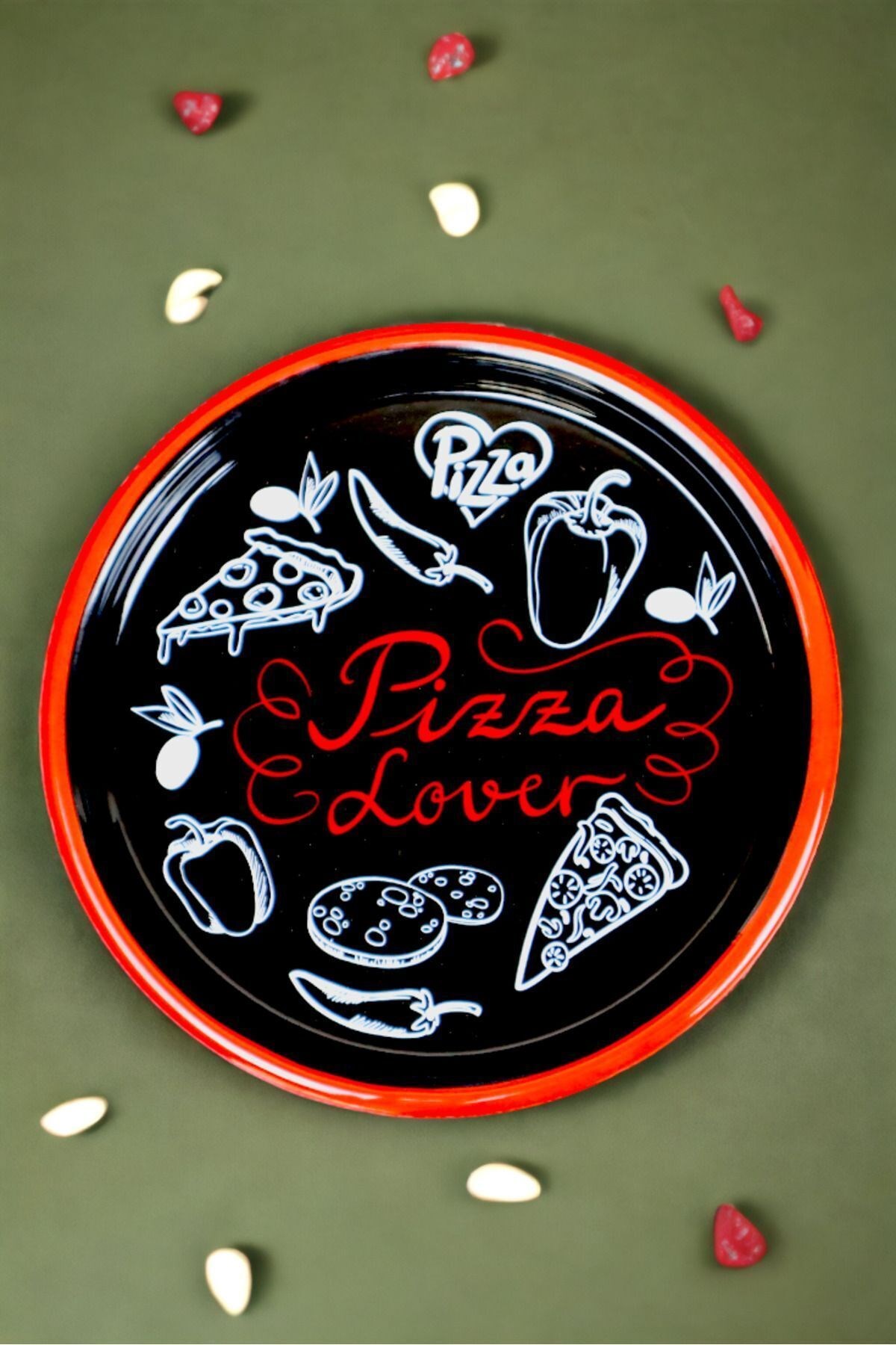 22 No Pizza Tabağı Tepsisi Supla Pasta Tabağı Servis Tabağı 22cm