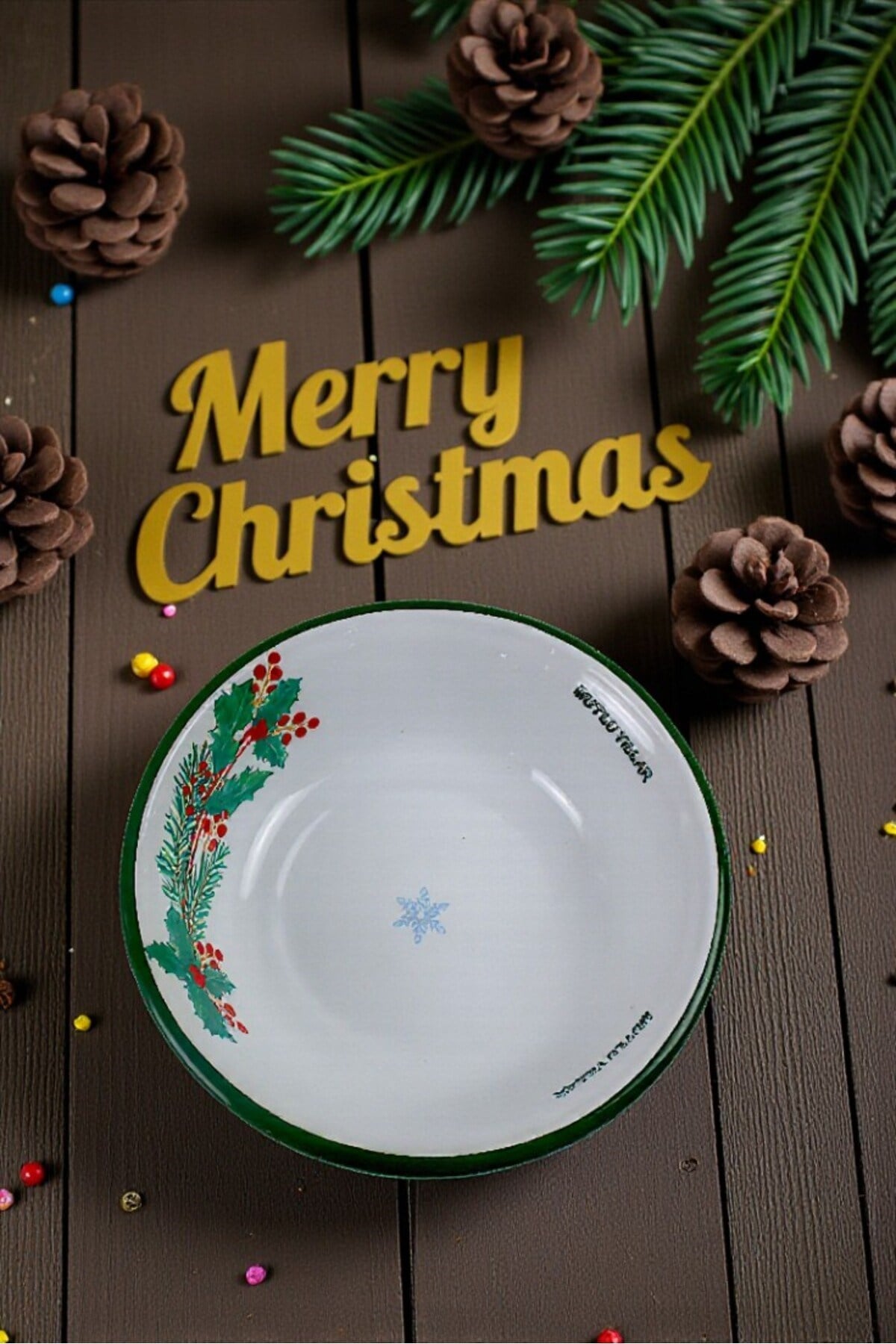 24 Cm Emaye Kase , Çukur Tabak, Salata Tabak, Cips Tabak