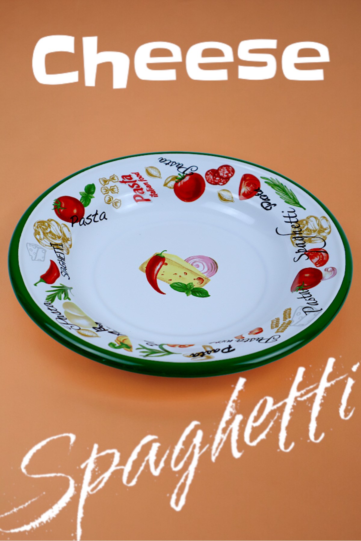 24 No Emaye Makarna Tabağı Tabak Servis Yemek Kamp Piknik 24 Cm