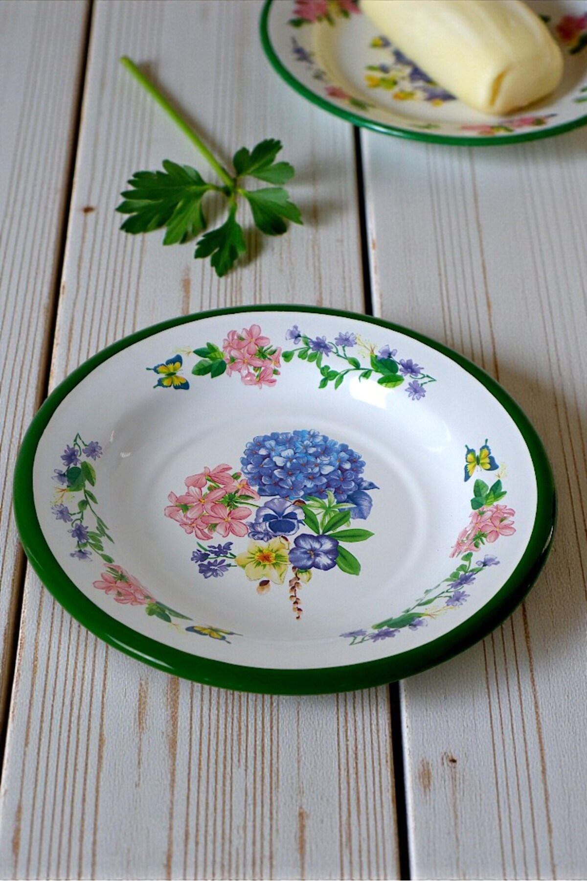24 No Emaye Yemek Tabak, Servis, Yemek Kamp, Piknik, Çeyiz 24 Cm