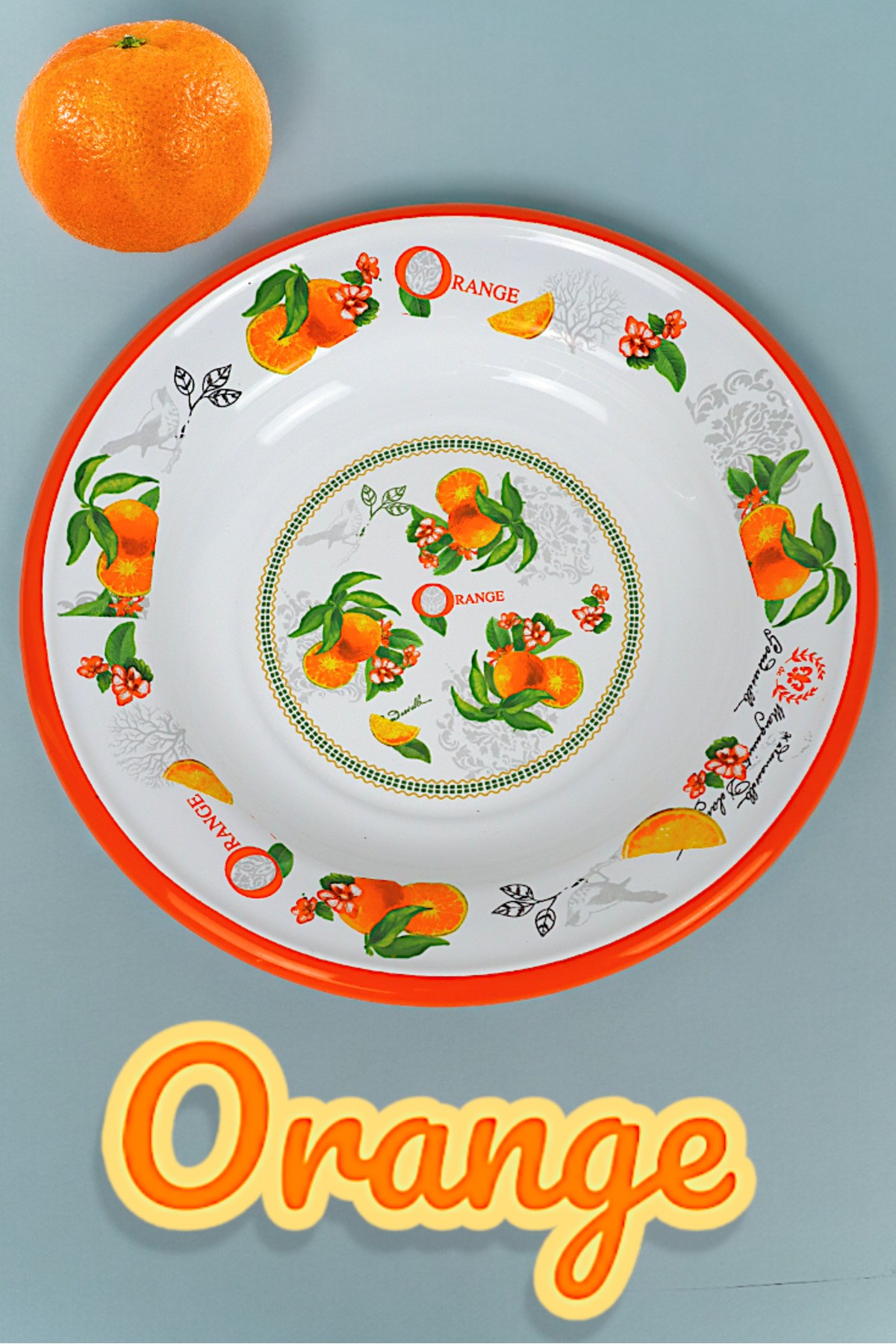 24 No Emaye Yemek Tabak, Servis, Yemek Kamp, Piknik, Çeyiz 24 Cm