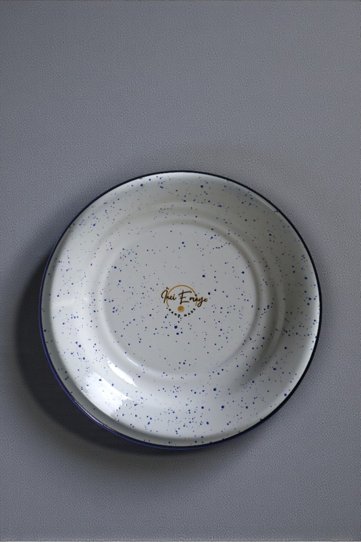 24 No Emaye Yemek Tabak, Servis, Yemek Kamp, Piknik, Çeyiz 24 Cm