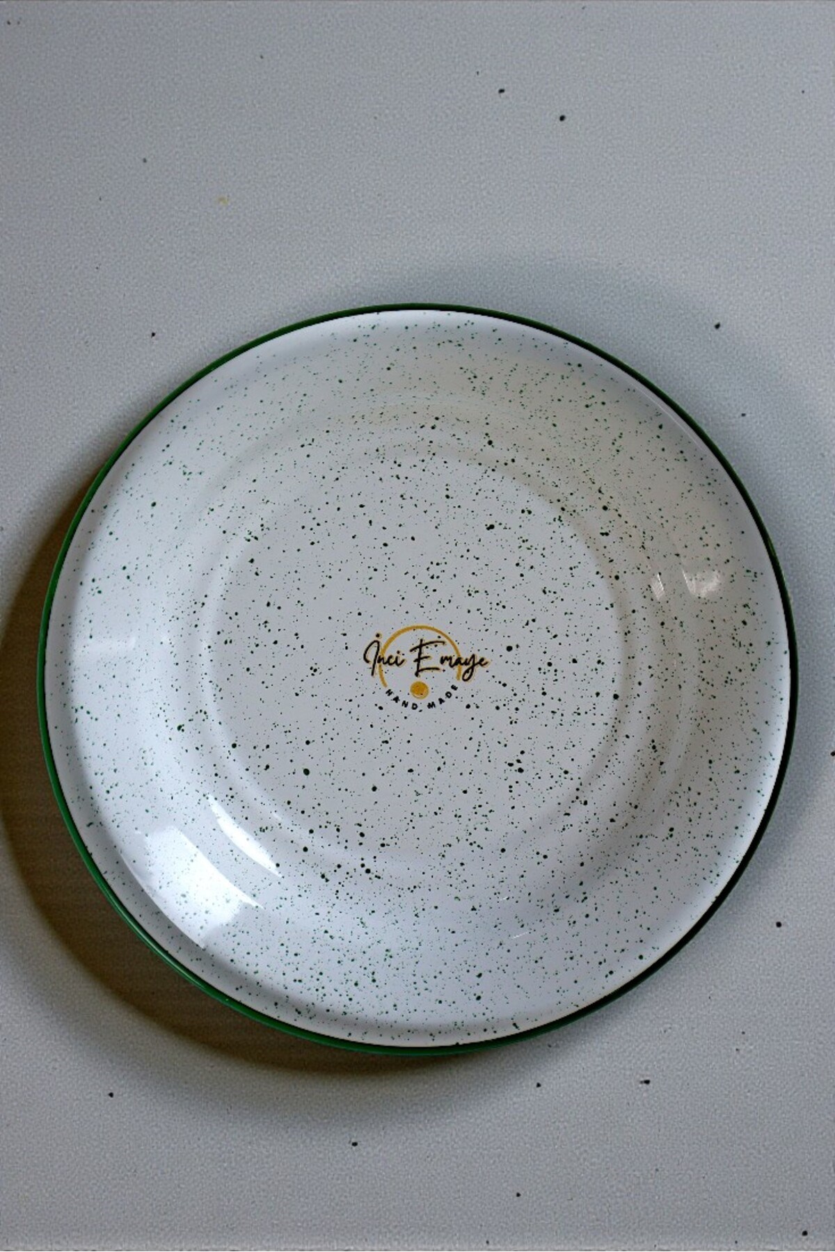 24 No Emaye Yemek Tabak, Servis, Yemek Kamp, Piknik, Çeyiz 24 Cm