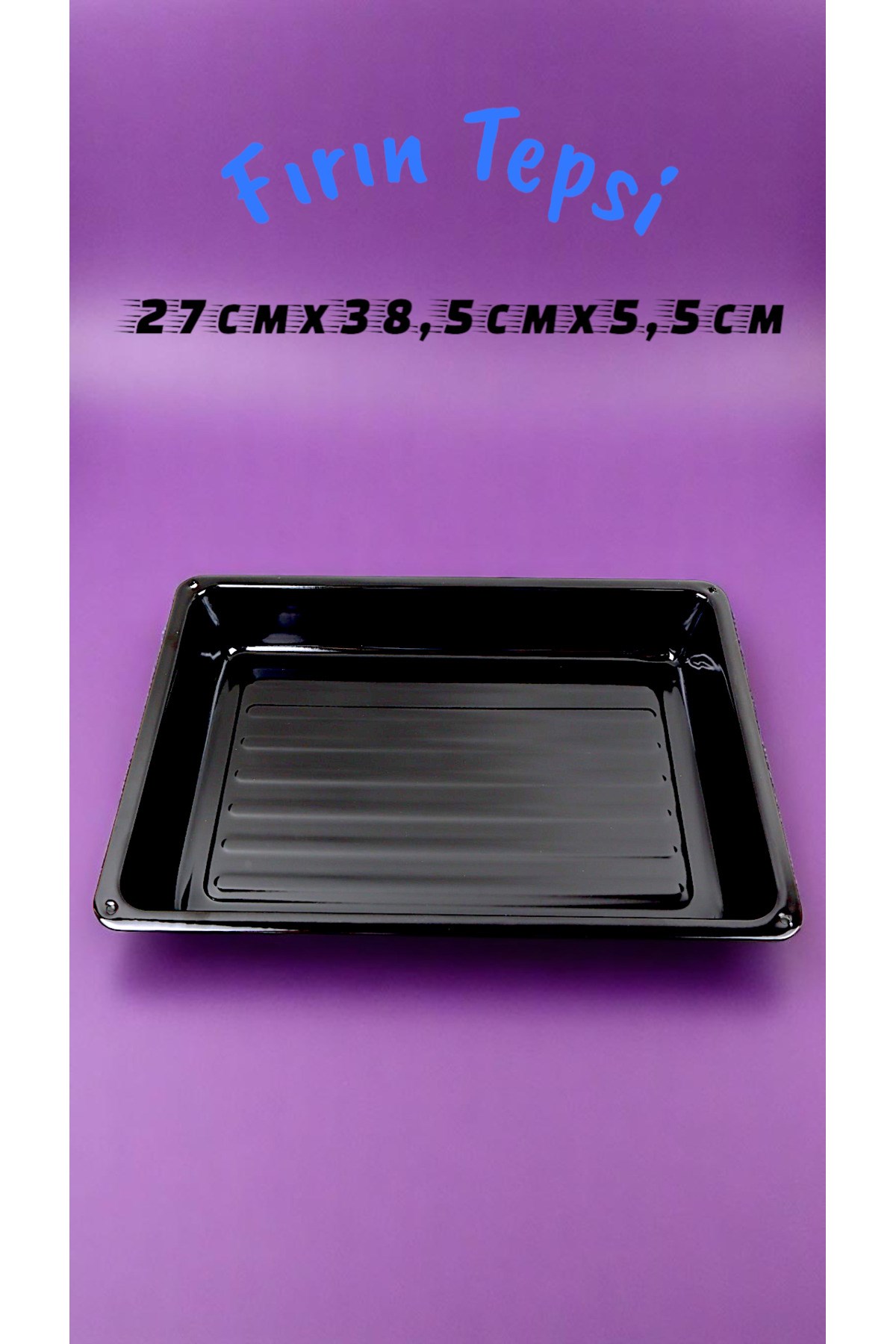 27x38,5x5,5 No Emaye Fırın Tepsi Dikdörtgen Tepsi 38 Cm